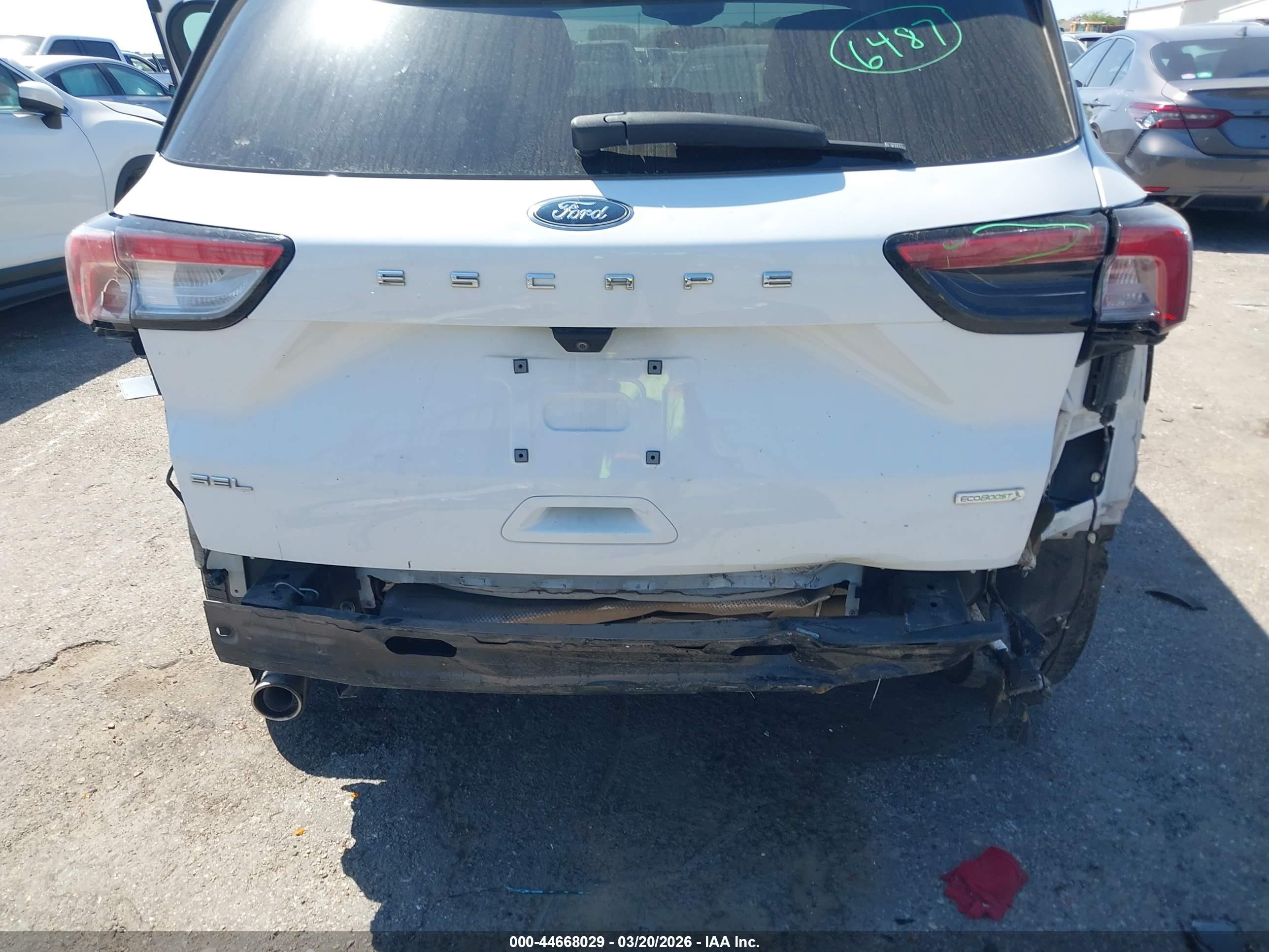2020 Ford Escape Sel White vin: 1FMCU0H68LUA10147
