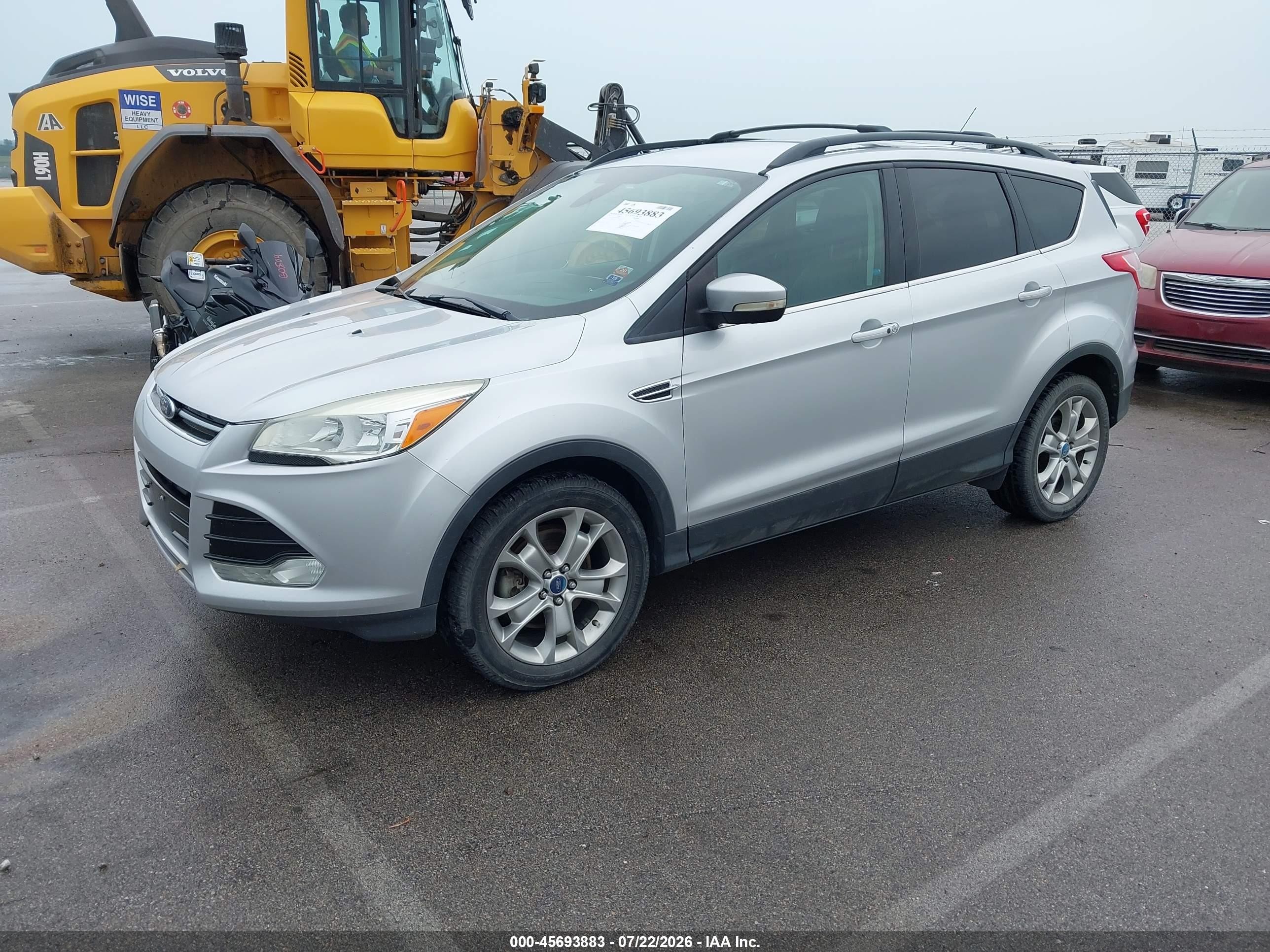 2013 Ford Escape Sel Silver vin: 1FMCU0H90DUB08312