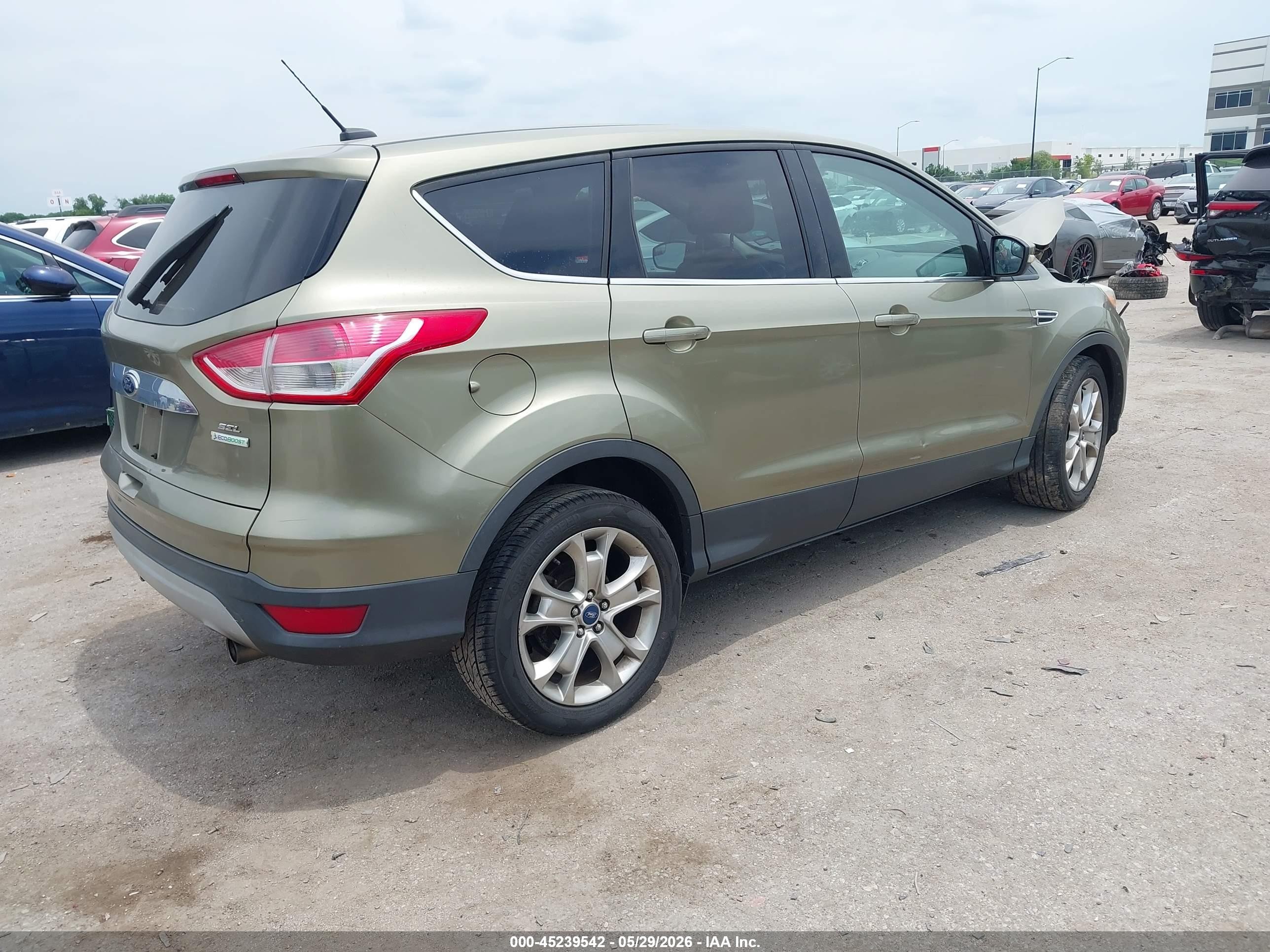 2013 Ford Escape Sel Green vin: 1FMCU0H90DUB17480