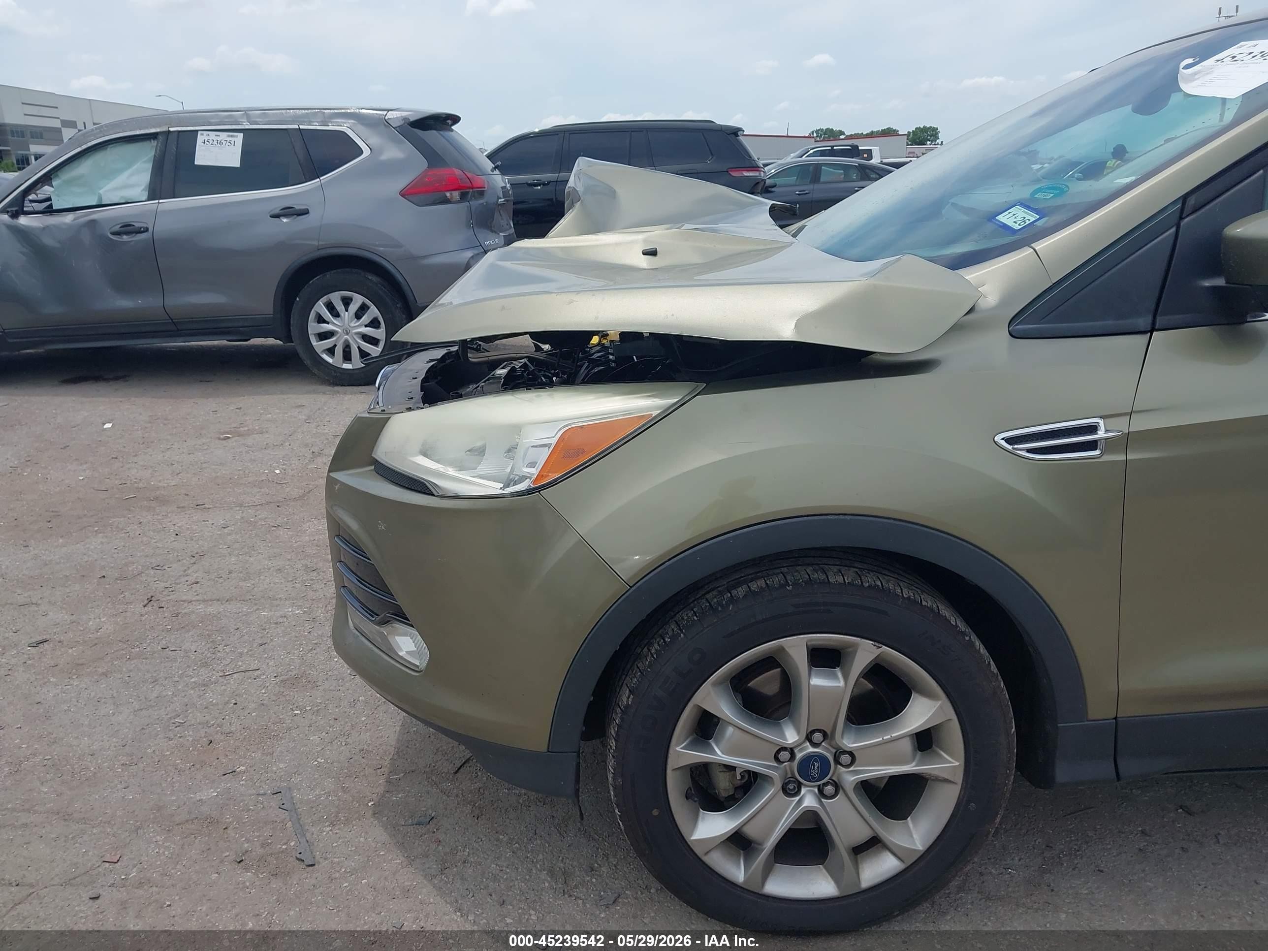 2013 Ford Escape Sel Green vin: 1FMCU0H90DUB17480