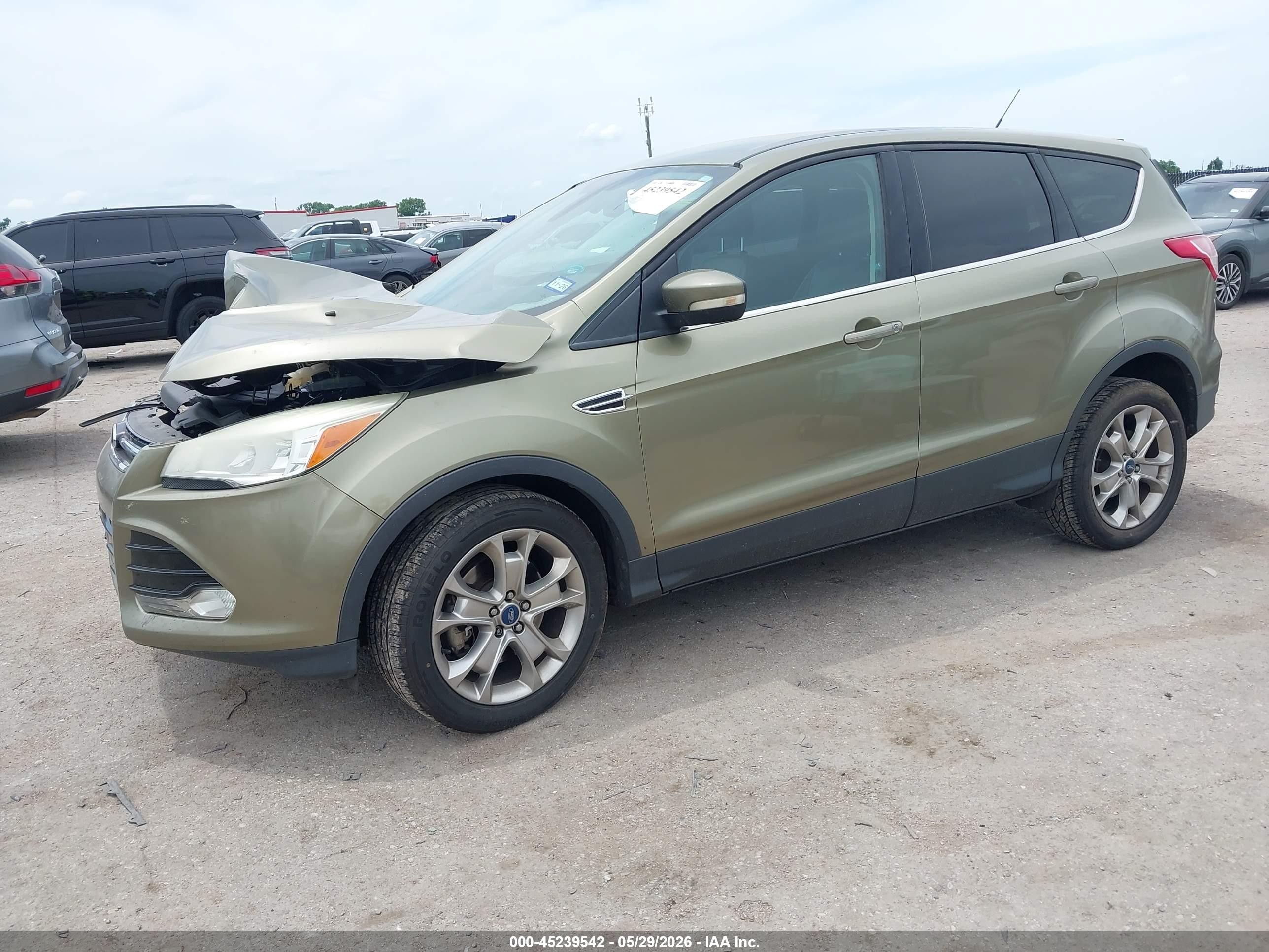 2013 Ford Escape Sel Green vin: 1FMCU0H90DUB17480