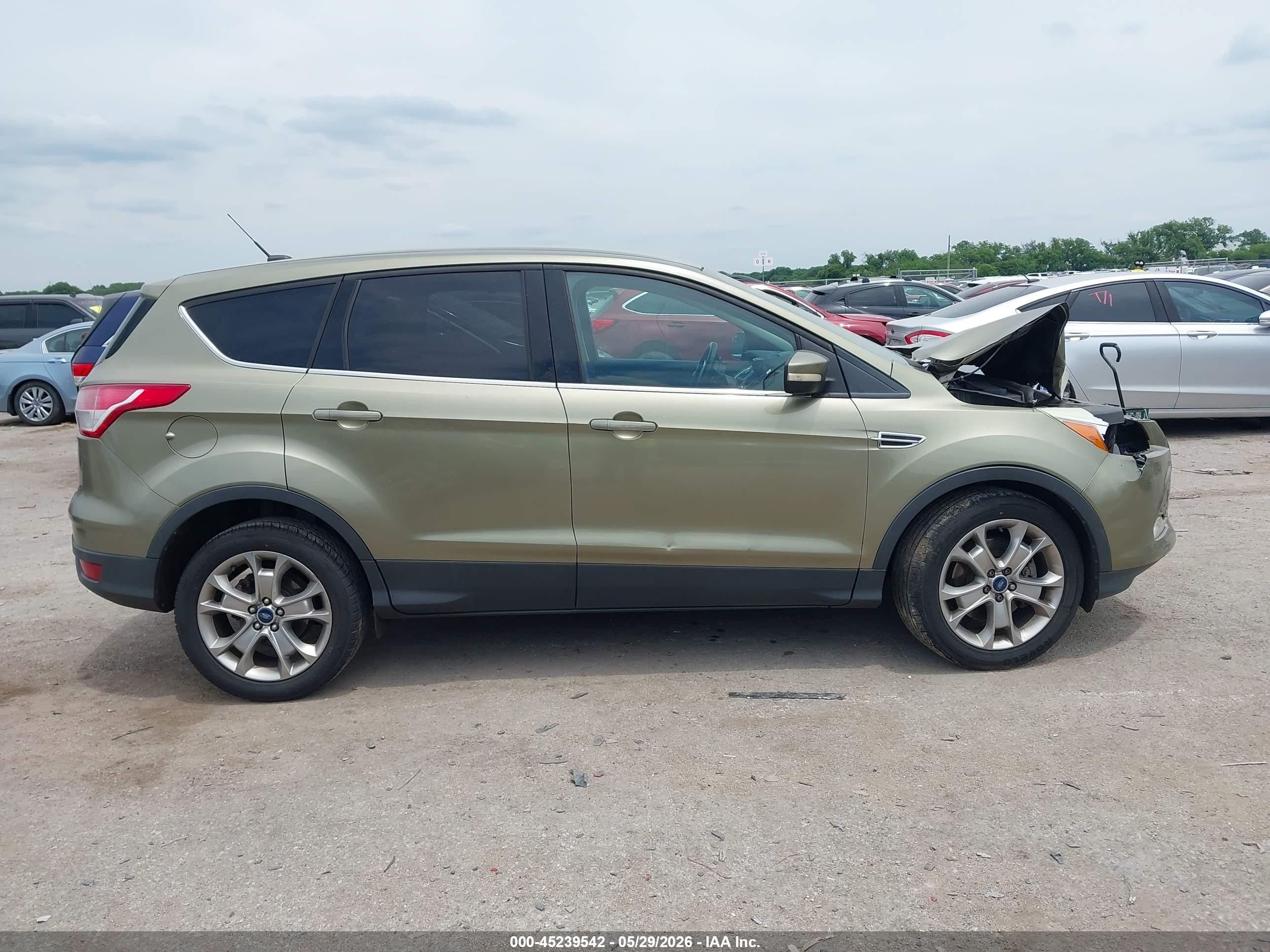 2013 Ford Escape Sel Green vin: 1FMCU0H90DUB17480