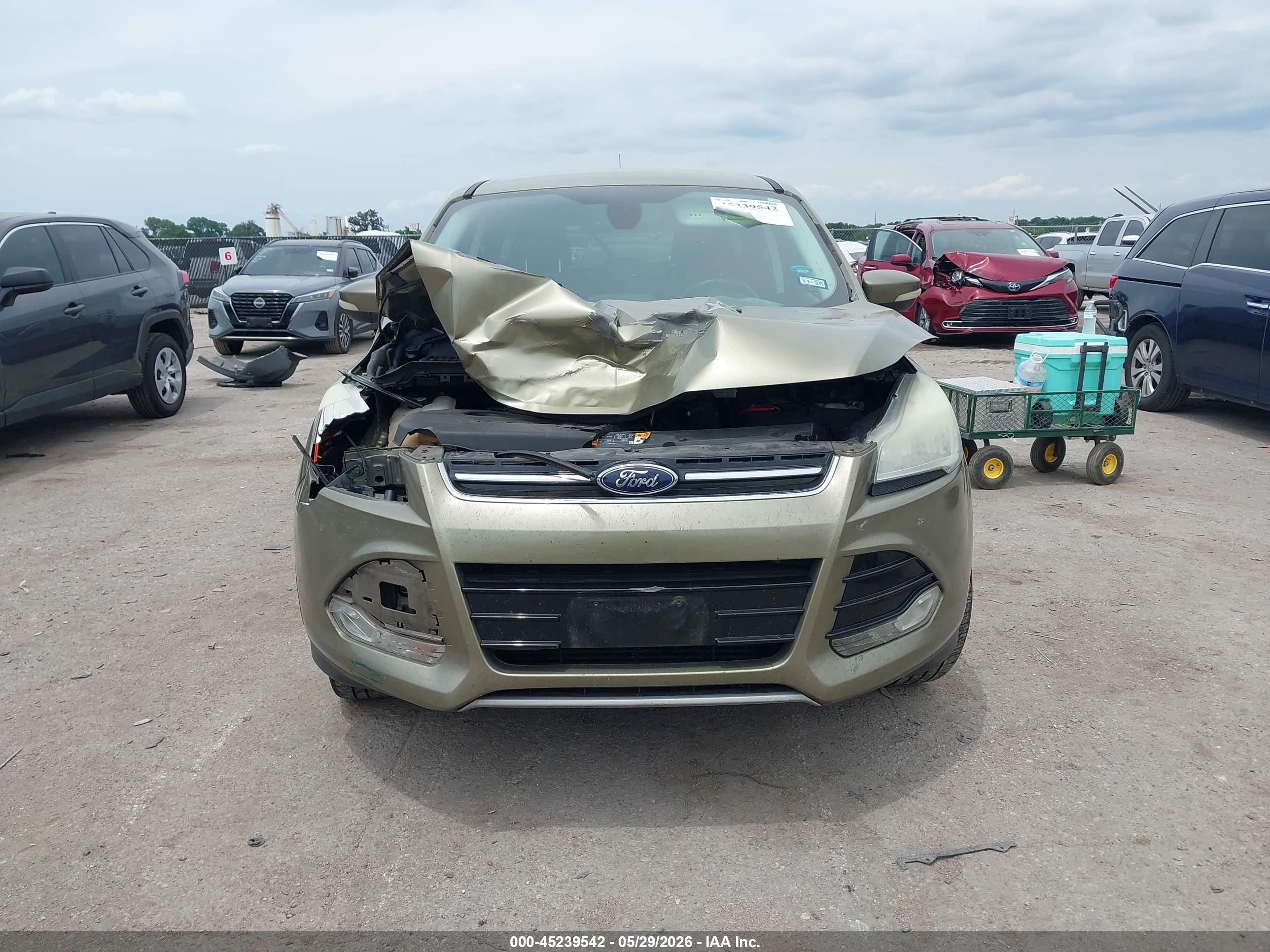 2013 Ford Escape Sel Green vin: 1FMCU0H90DUB17480