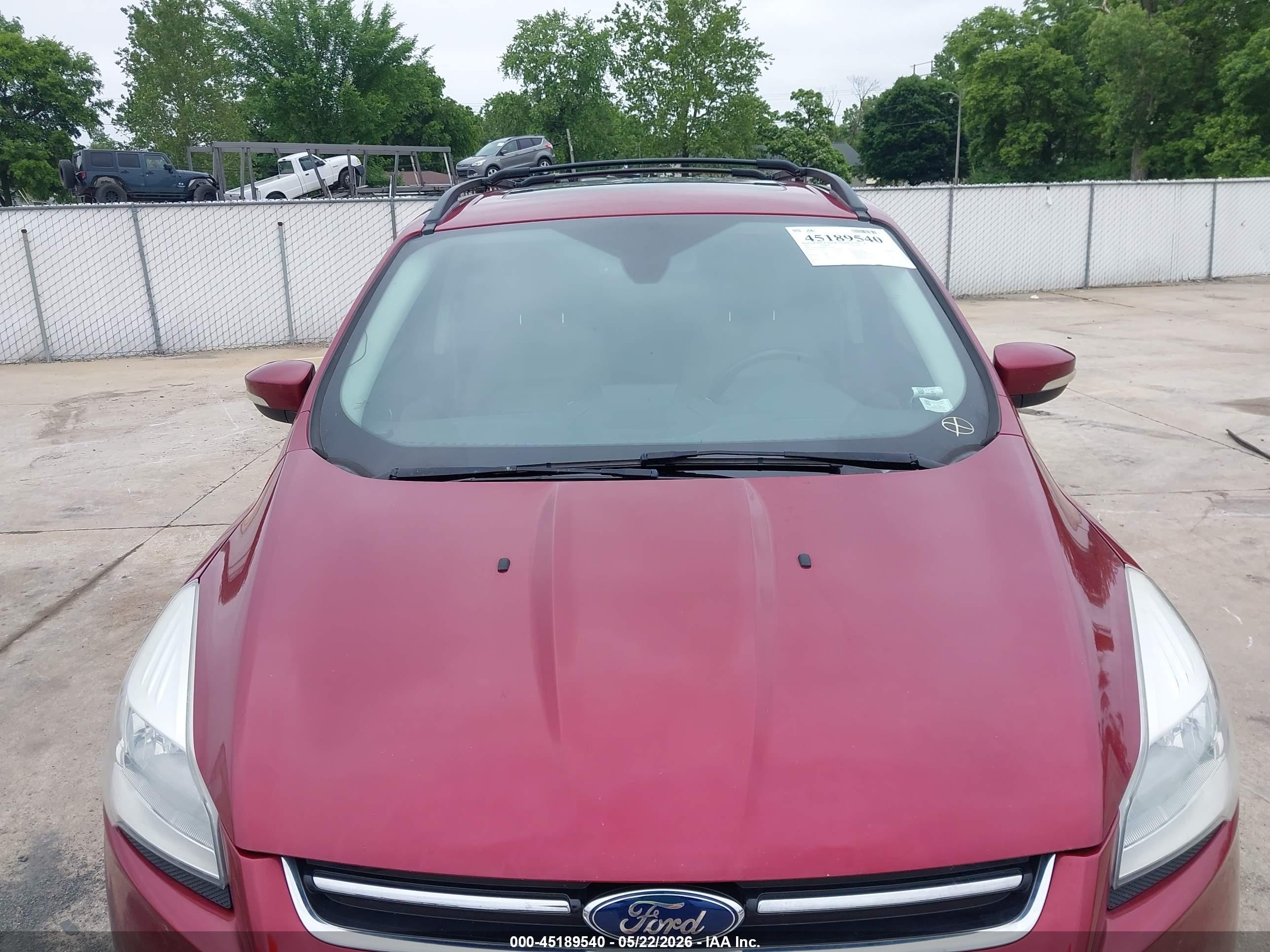 2013 Ford Escape Sel Red vin: 1FMCU0H90DUC31558