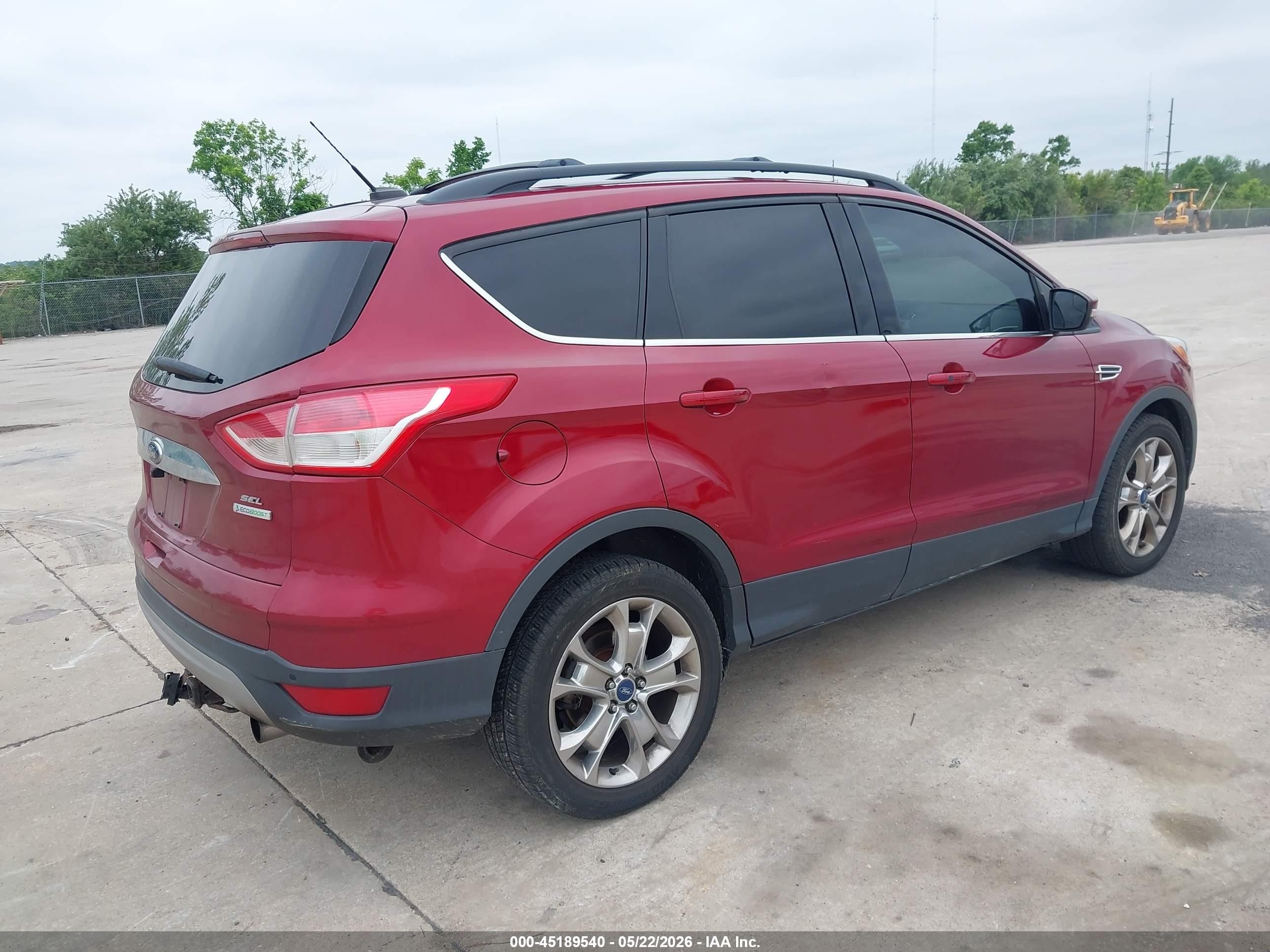 2013 Ford Escape Sel Red vin: 1FMCU0H90DUC31558