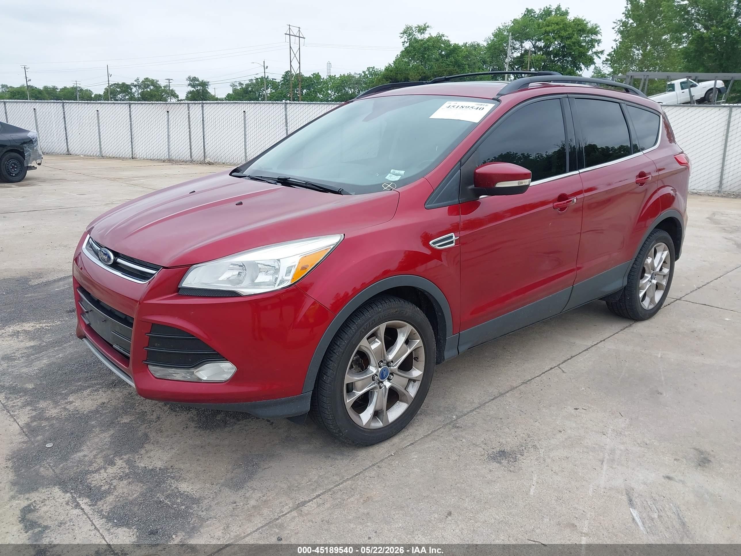 2013 Ford Escape Sel Red vin: 1FMCU0H90DUC31558