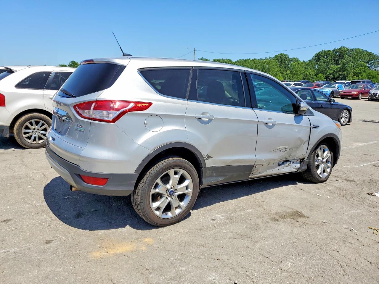 2013 Ford Escape Sel Серебряный vin: 1FMCU0H90DUC79450