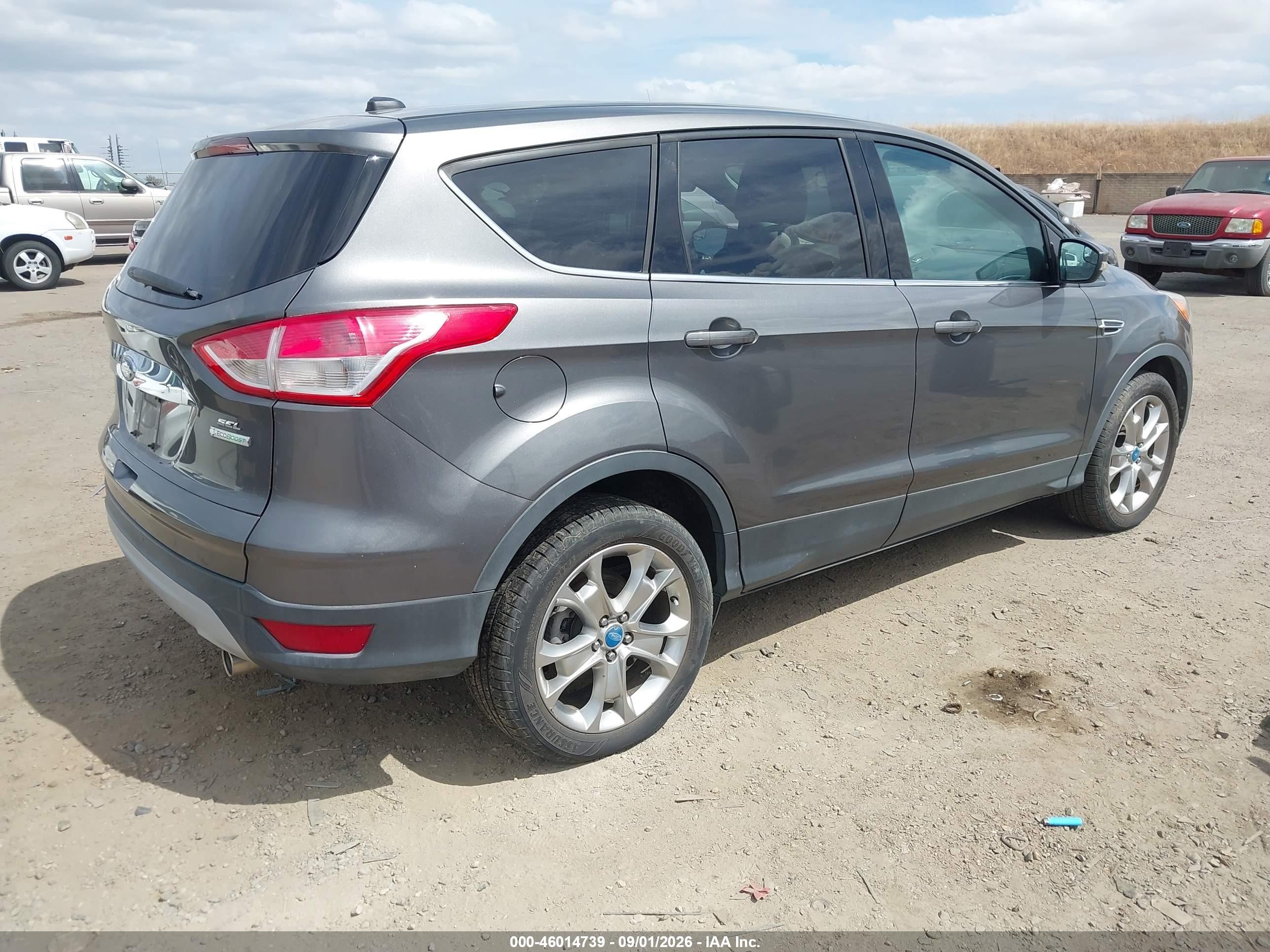 2013 Ford Escape Sel Gray vin: 1FMCU0H91DUB23899