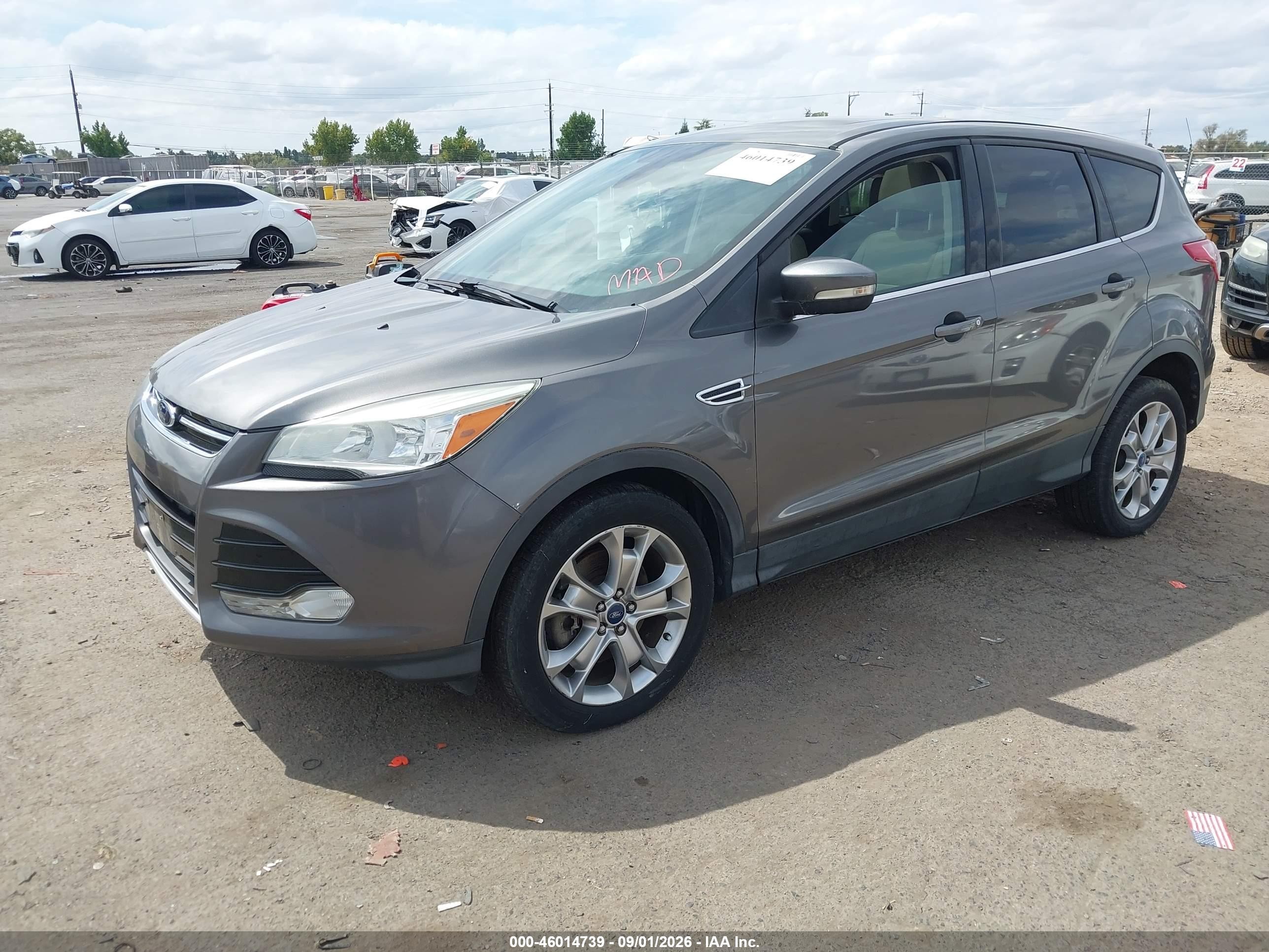 2013 Ford Escape Sel Gray vin: 1FMCU0H91DUB23899