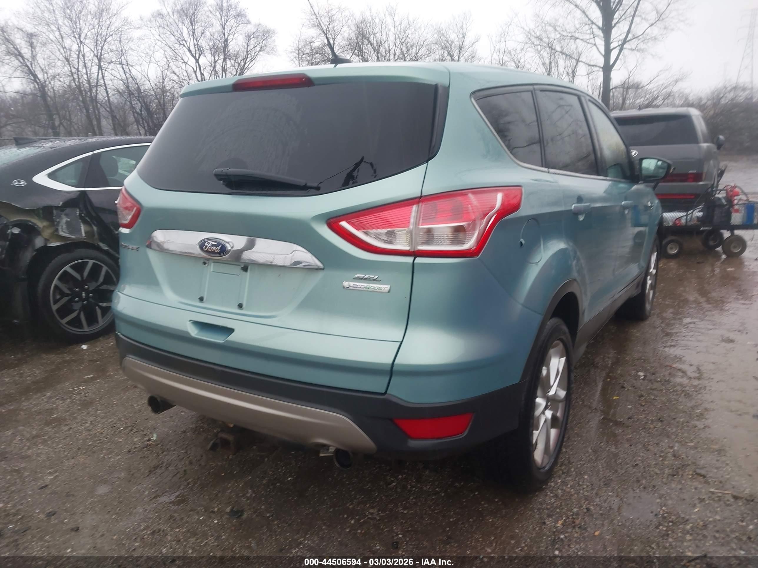 2013 Ford Escape Sel Light Blue vin: 1FMCU0H91DUC42567