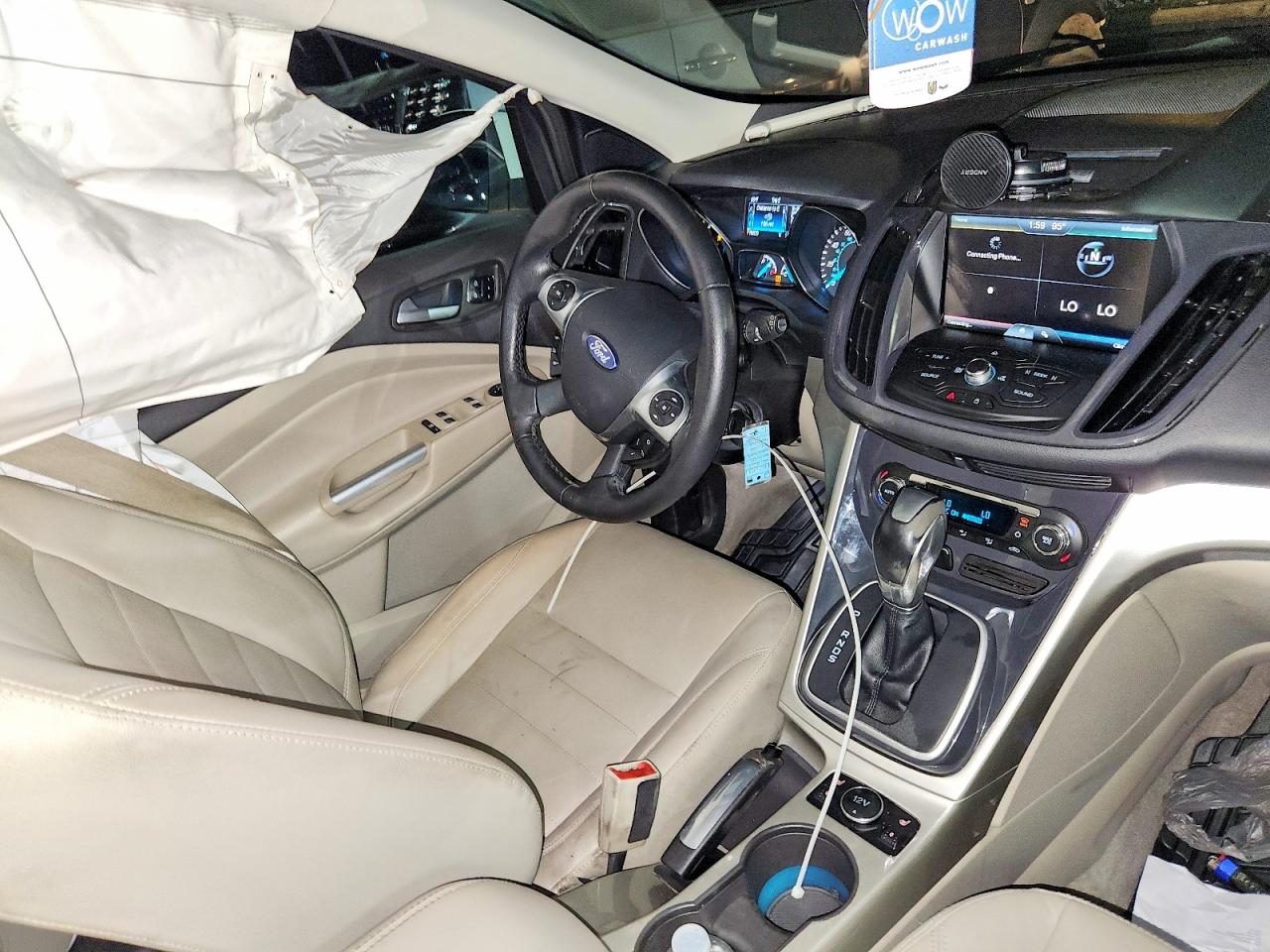 2013 Ford Escape Sel White vin: 1FMCU0H91DUC93860