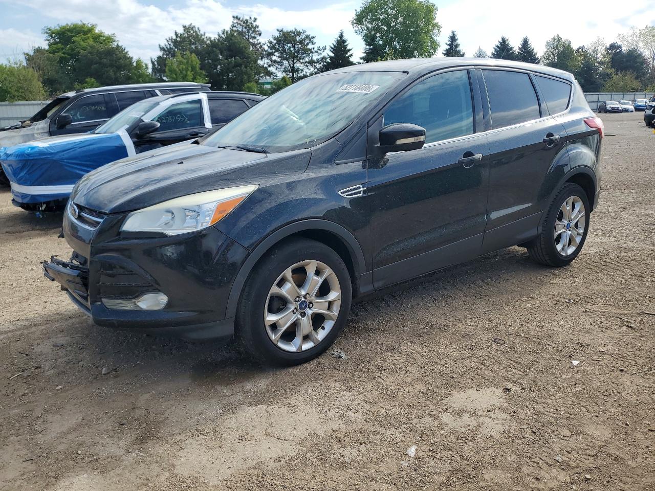 2013 Ford Escape Sel Black vin: 1FMCU0H91DUD03108