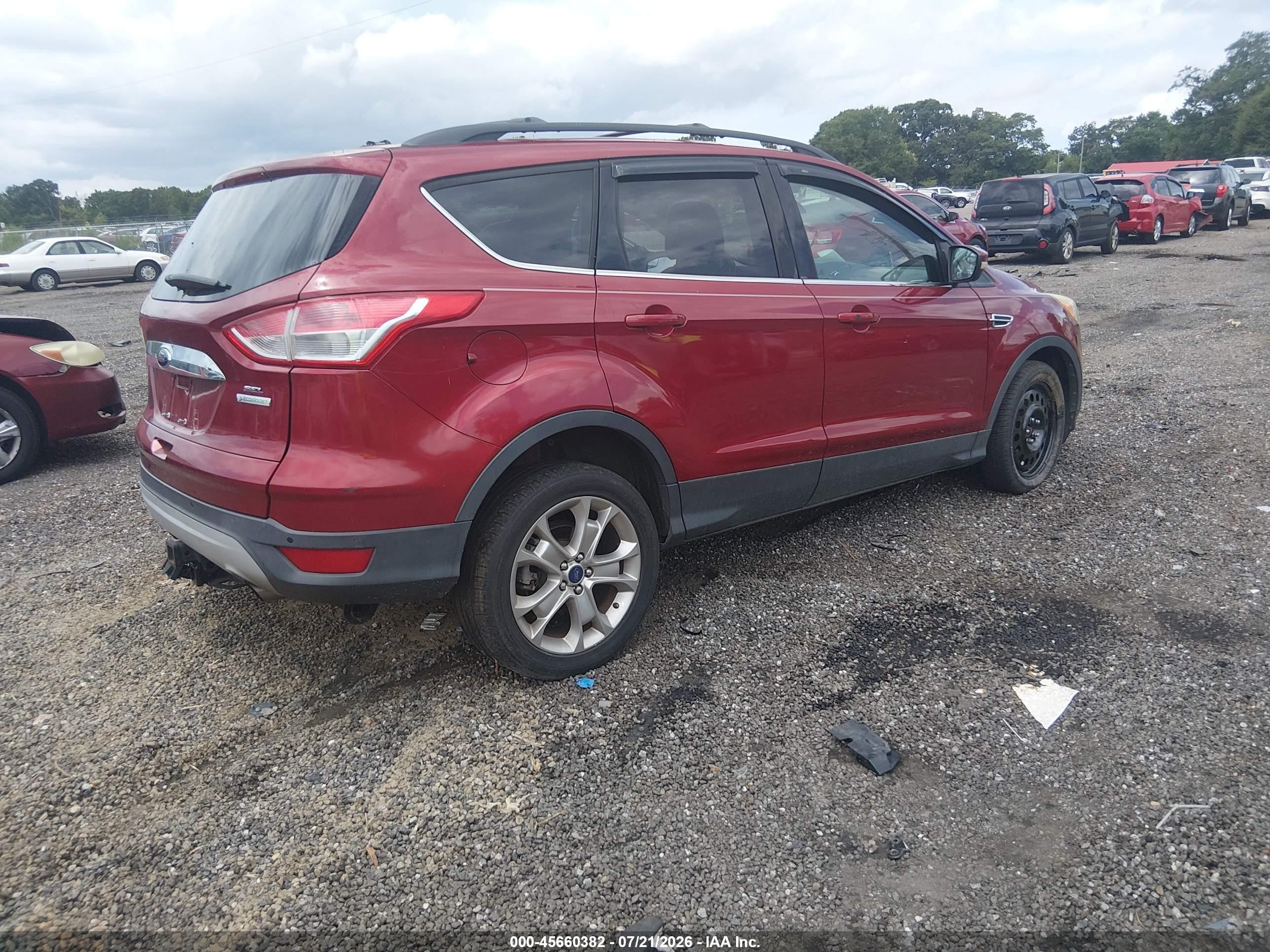 2013 Ford Escape Sel Red vin: 1FMCU0H91DUD75619
