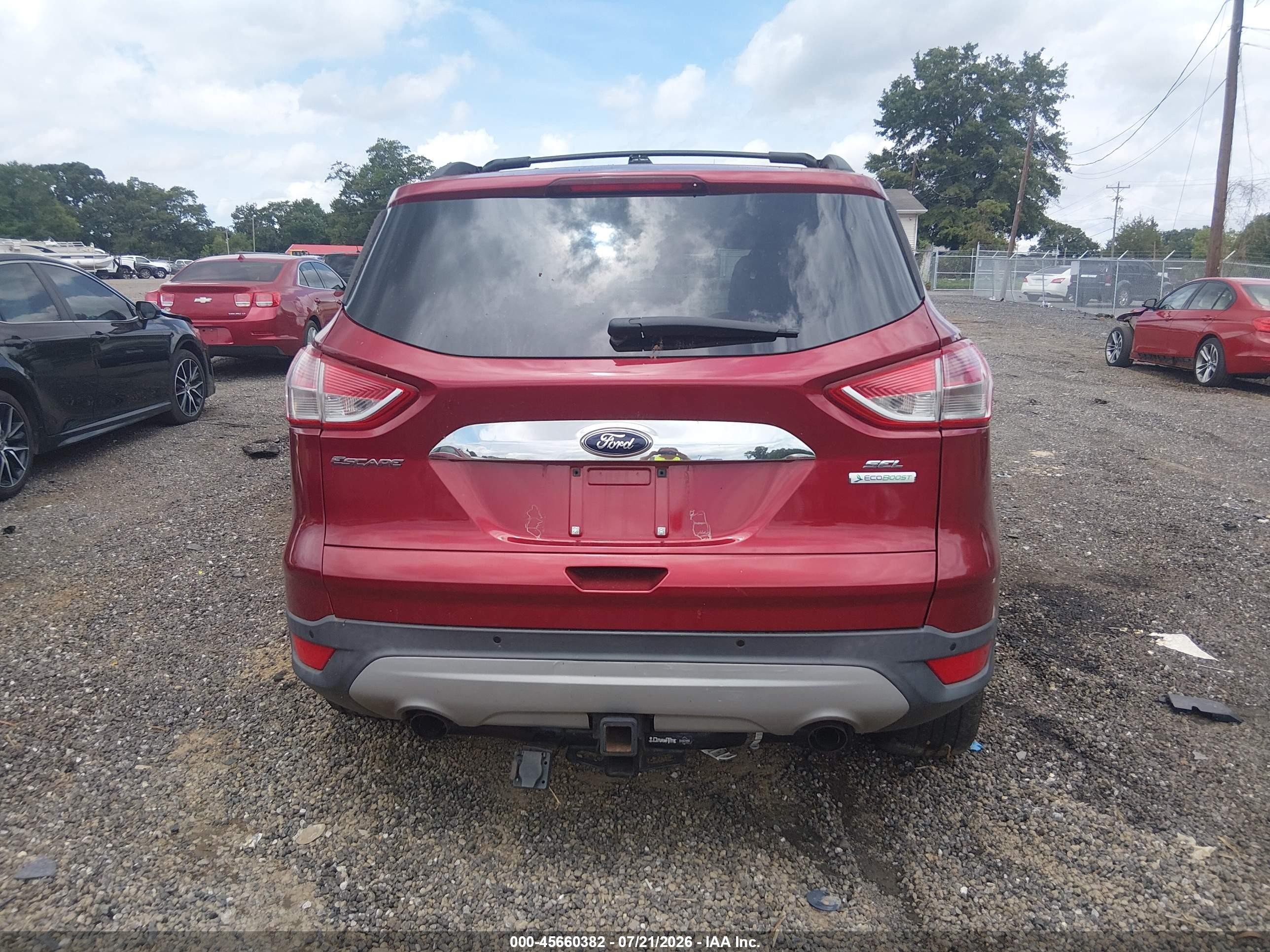 2013 Ford Escape Sel Red vin: 1FMCU0H91DUD75619