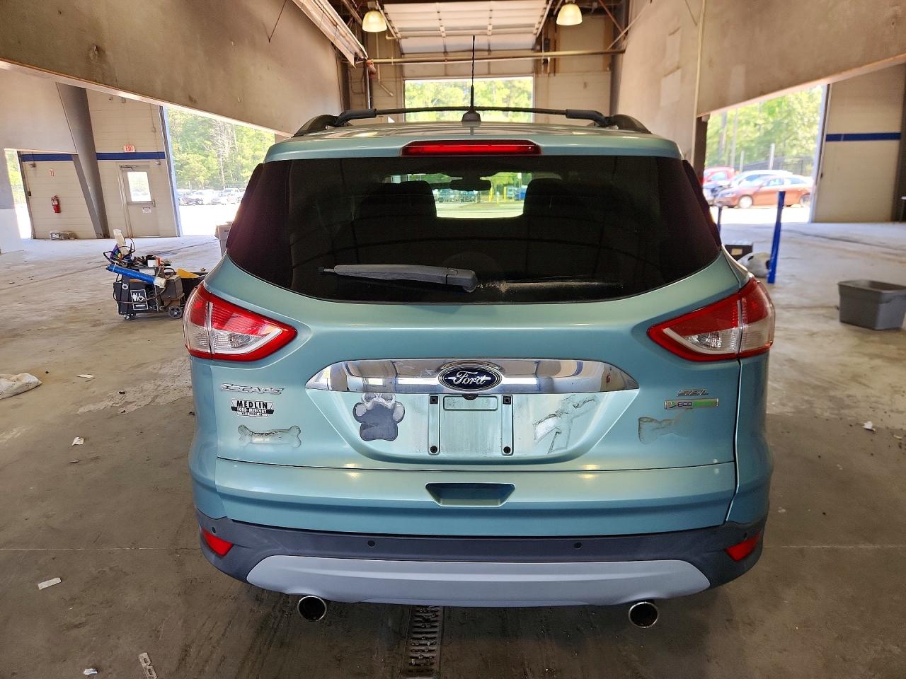 2013 Ford Escape Sel Turquoise vin: 1FMCU0H92DUA28476