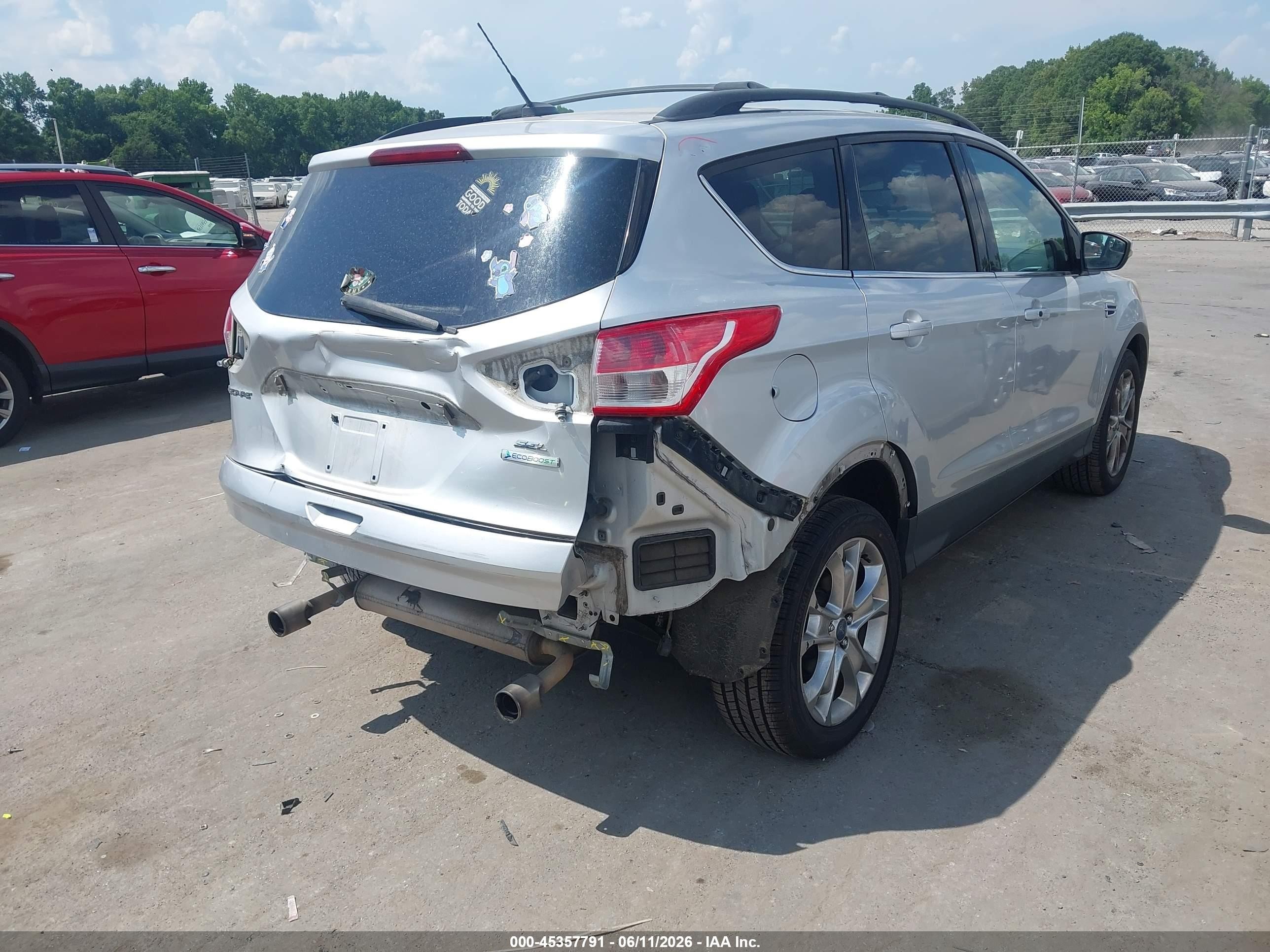 2013 Ford Escape Sel Gray vin: 1FMCU0H92DUA42233