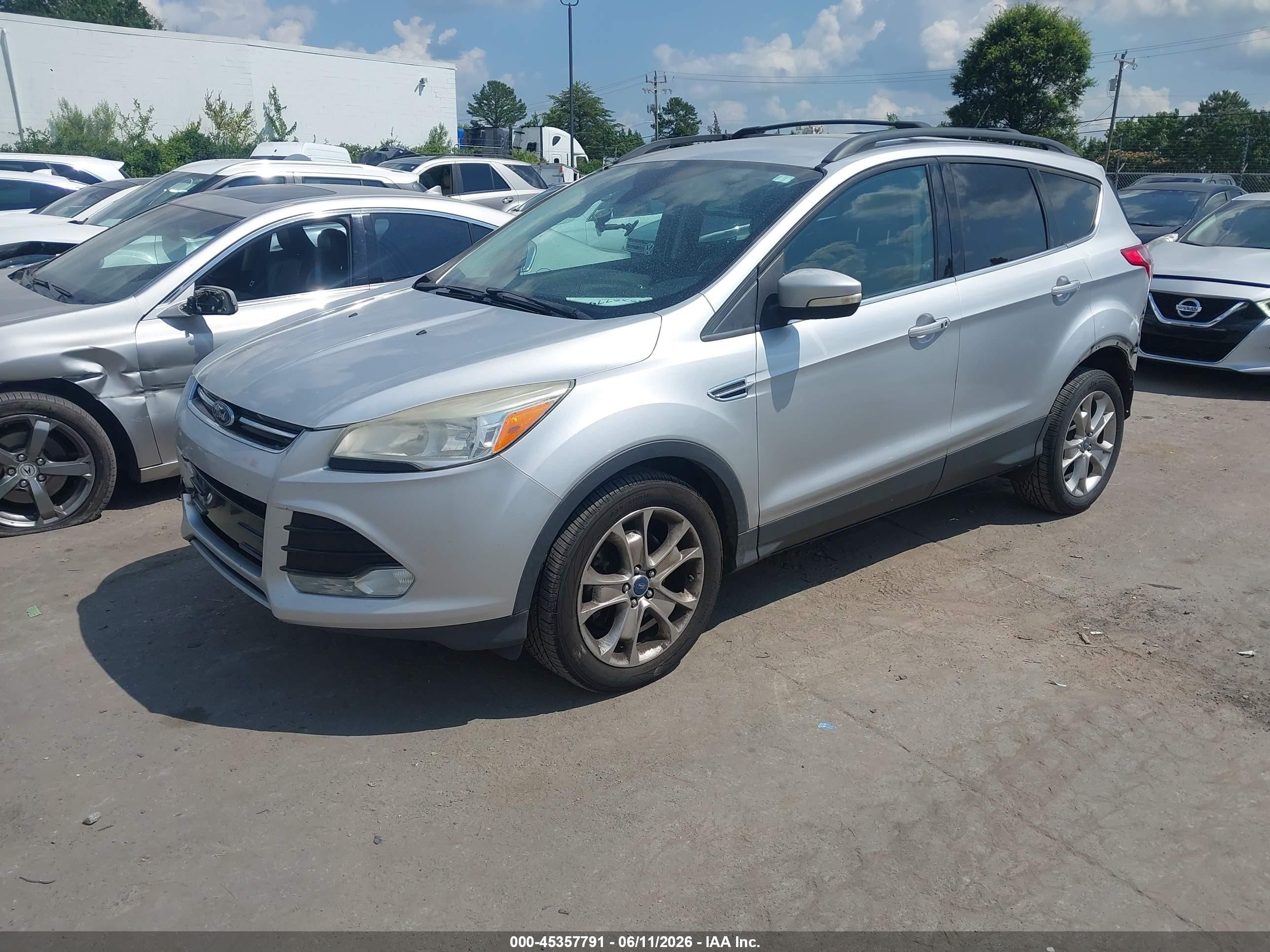 2013 Ford Escape Sel Gray vin: 1FMCU0H92DUA42233