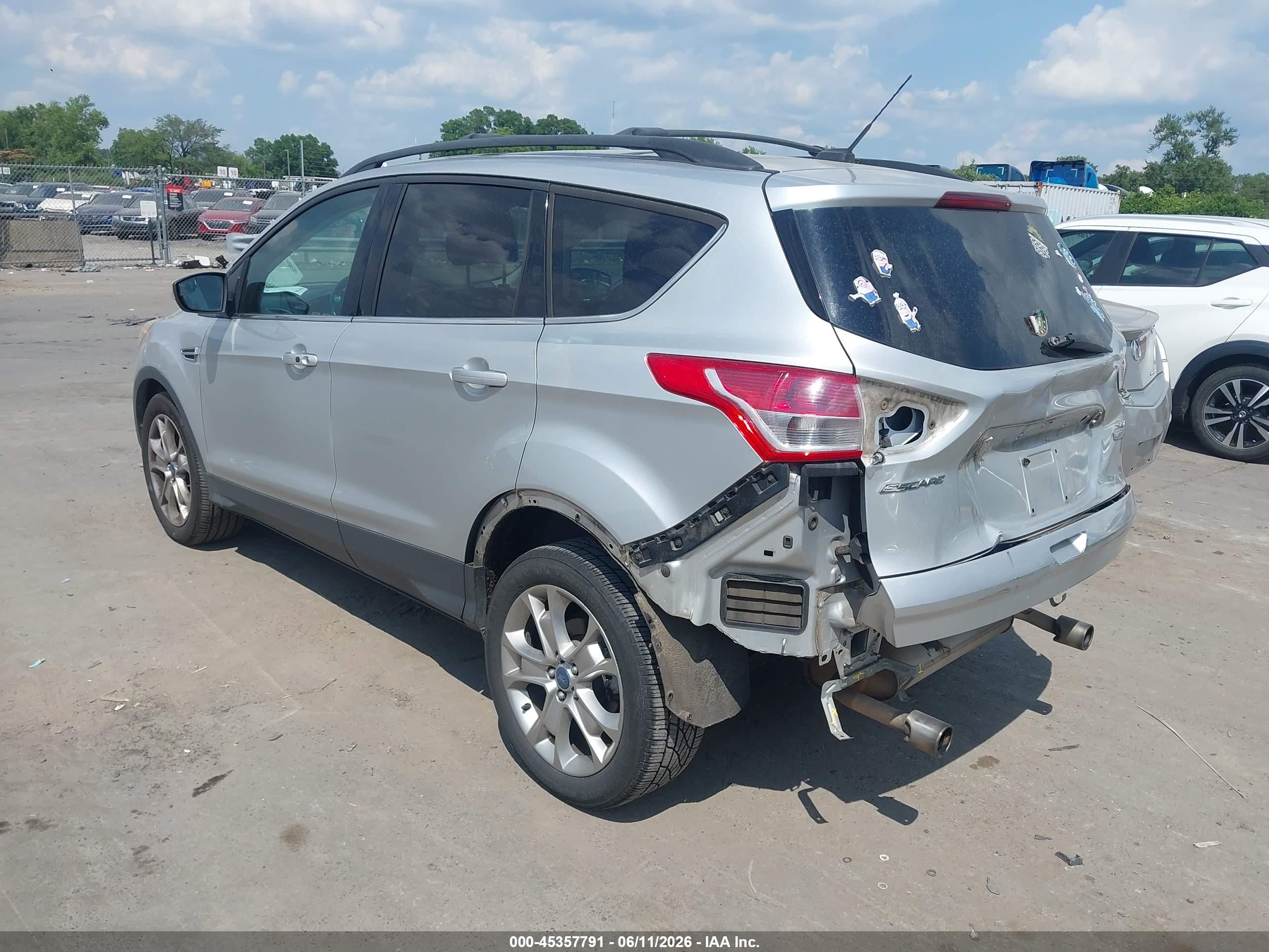 2013 Ford Escape Sel Gray vin: 1FMCU0H92DUA42233