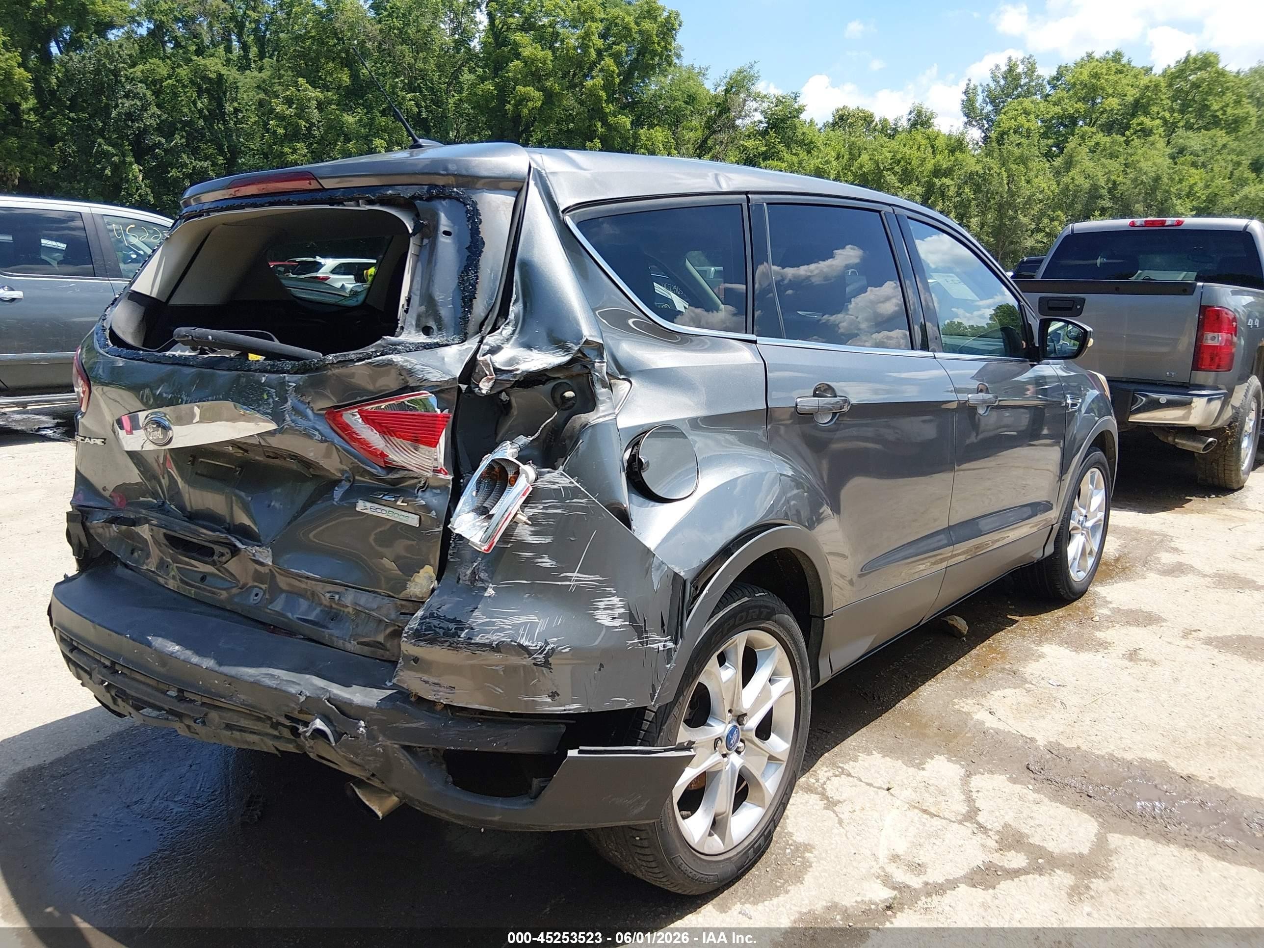 2013 Ford Escape Sel Gray vin: 1FMCU0H92DUC47390