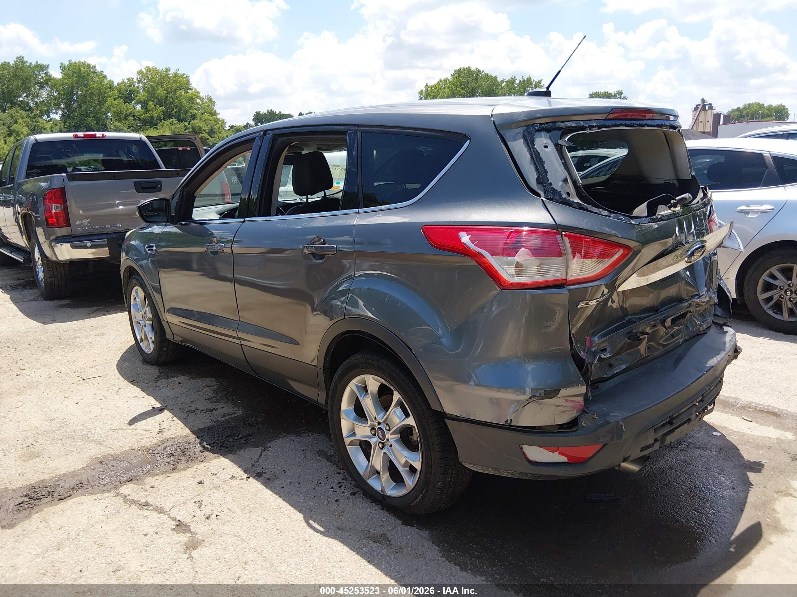 2013 Ford Escape Sel Gray vin: 1FMCU0H92DUC47390