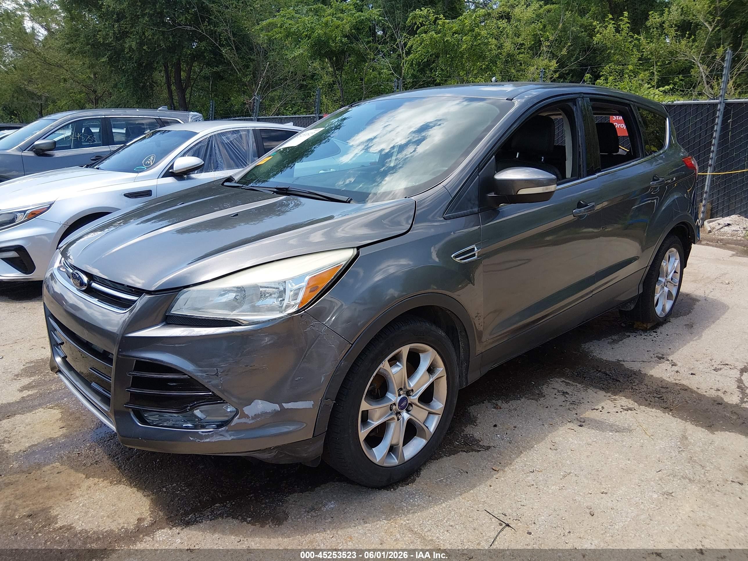 2013 Ford Escape Sel Gray vin: 1FMCU0H92DUC47390