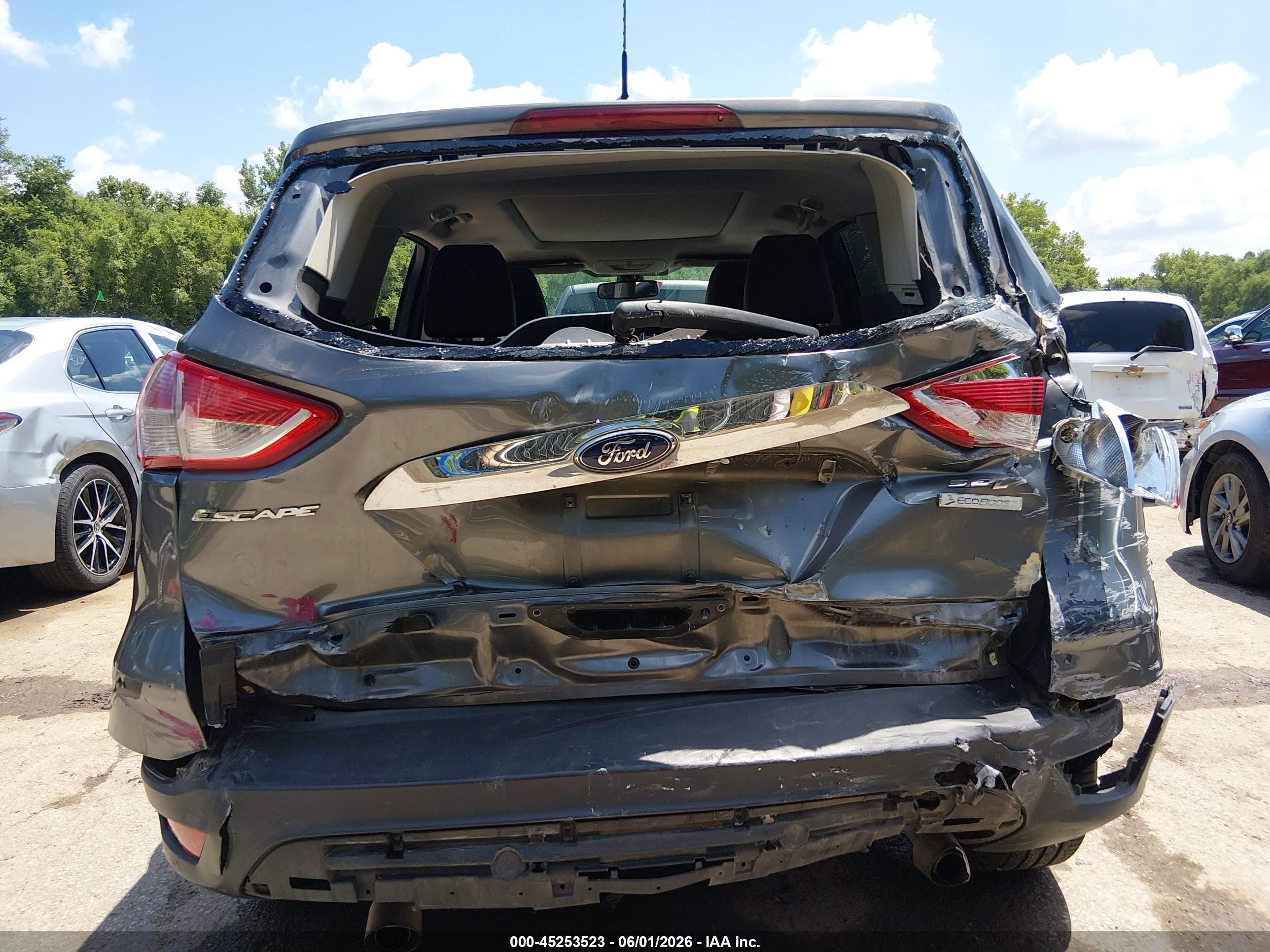 2013 Ford Escape Sel Gray vin: 1FMCU0H92DUC47390