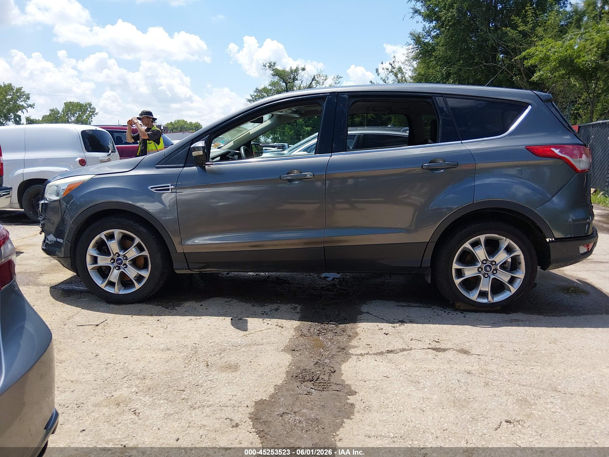 2013 Ford Escape Sel Gray vin: 1FMCU0H92DUC47390