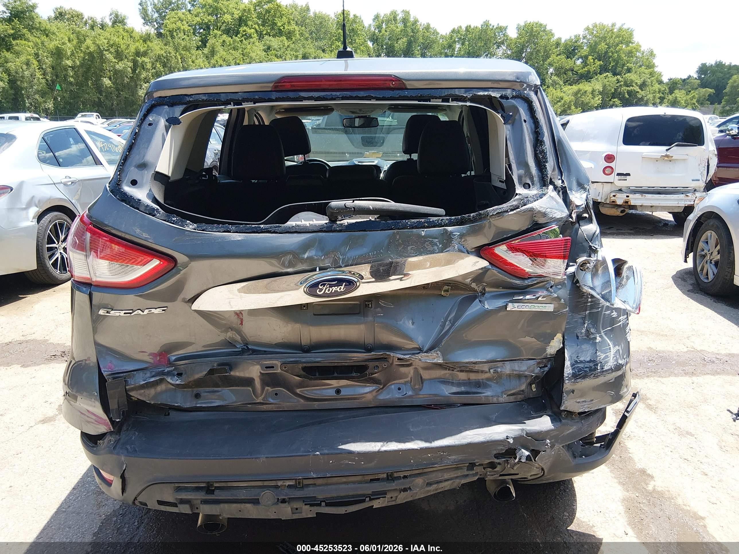 2013 Ford Escape Sel Gray vin: 1FMCU0H92DUC47390