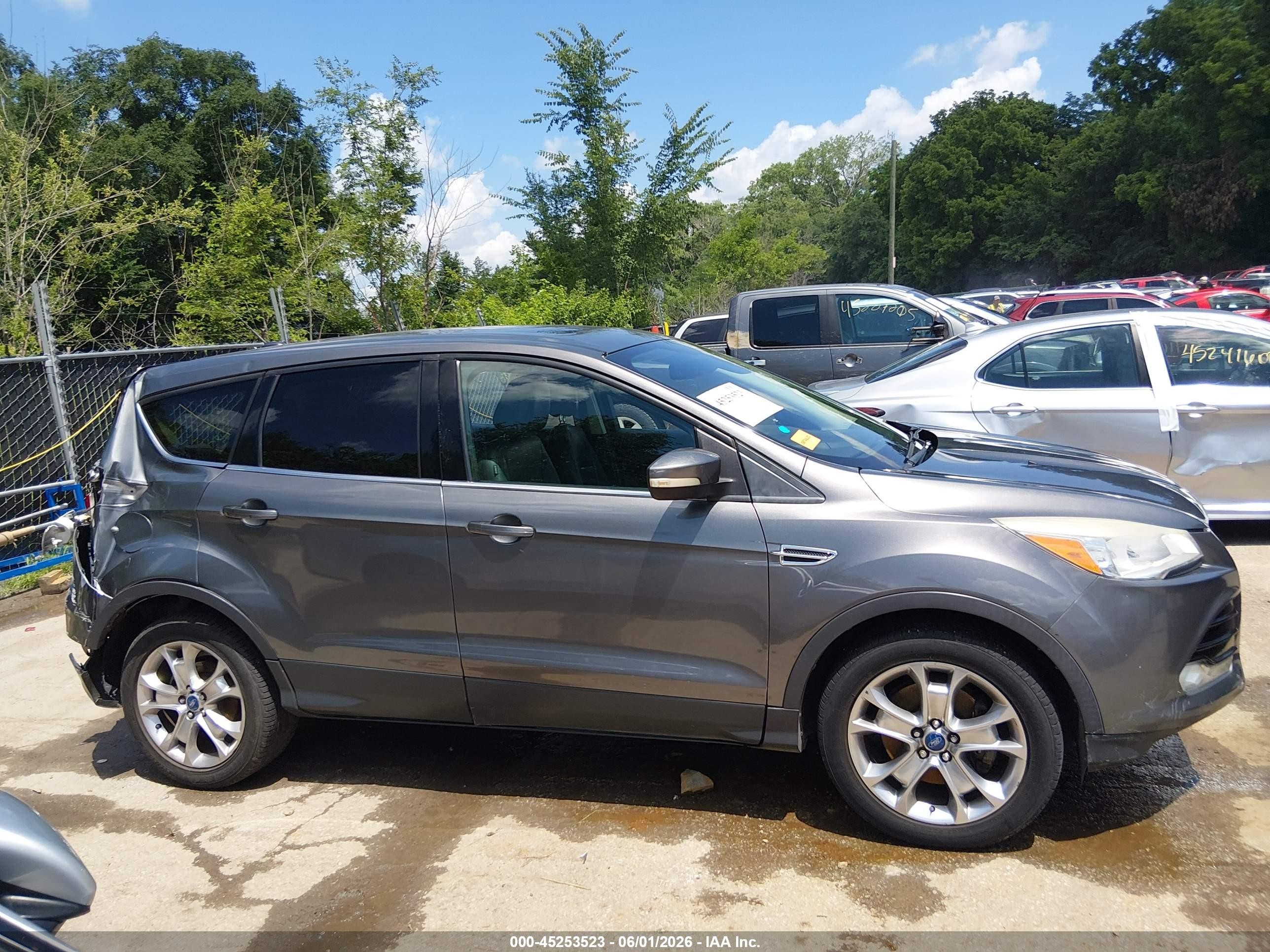2013 Ford Escape Sel Gray vin: 1FMCU0H92DUC47390