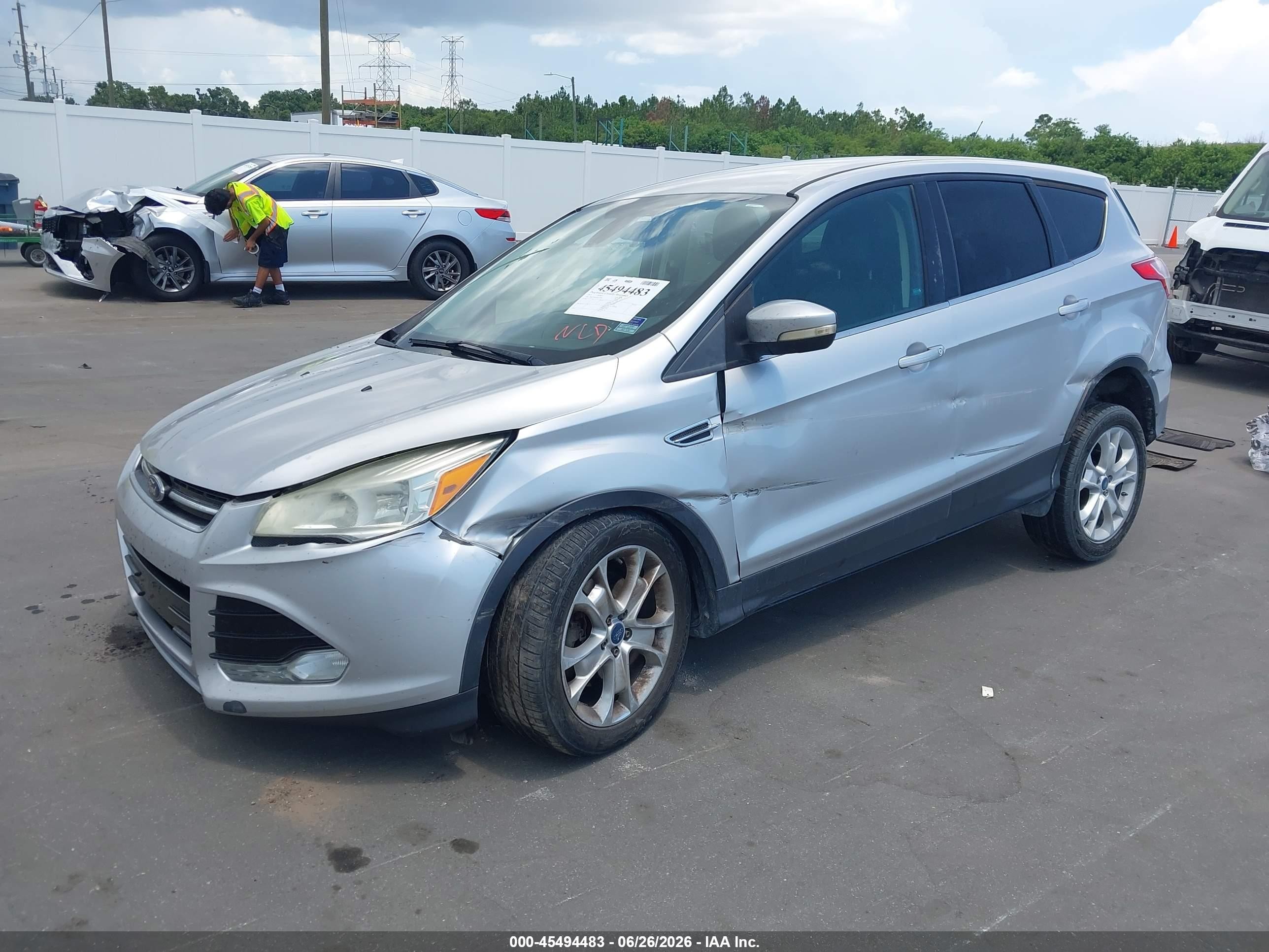 2013 Ford Escape Sel Silver vin: 1FMCU0H92DUC79904