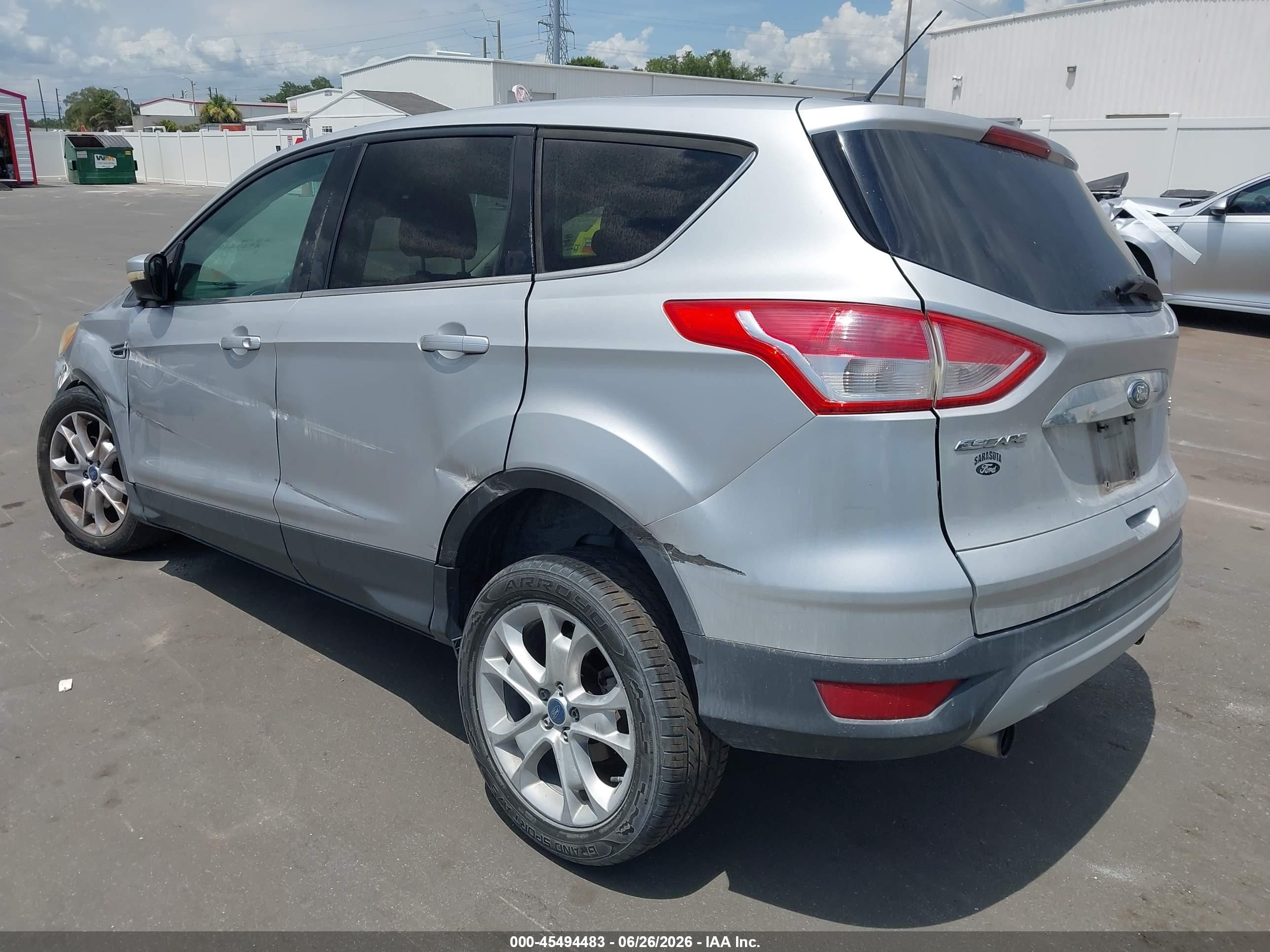 2013 Ford Escape Sel Silver vin: 1FMCU0H92DUC79904