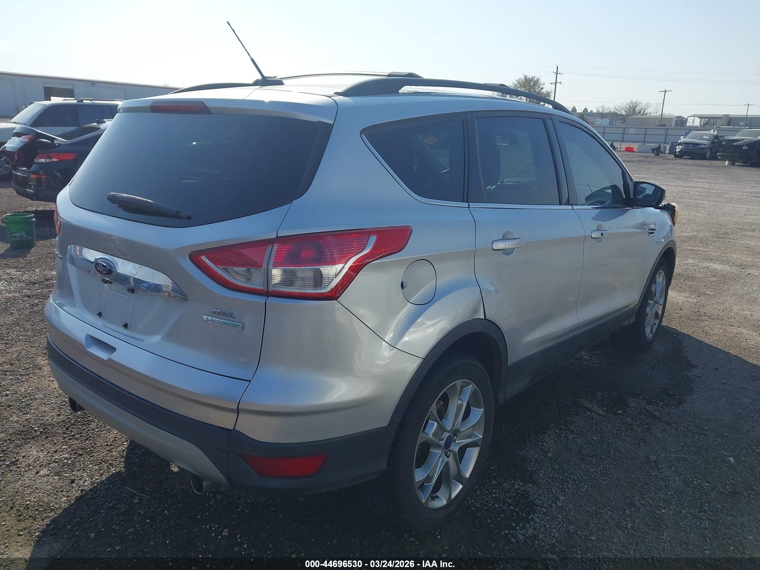 2013 Ford Escape Sel Silver vin: 1FMCU0H93DUA29071