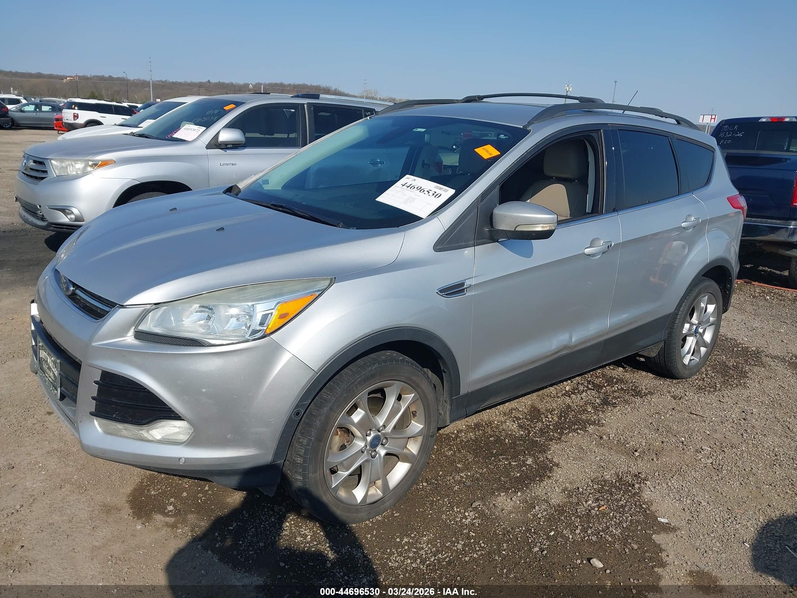 2013 Ford Escape Sel Silver vin: 1FMCU0H93DUA29071