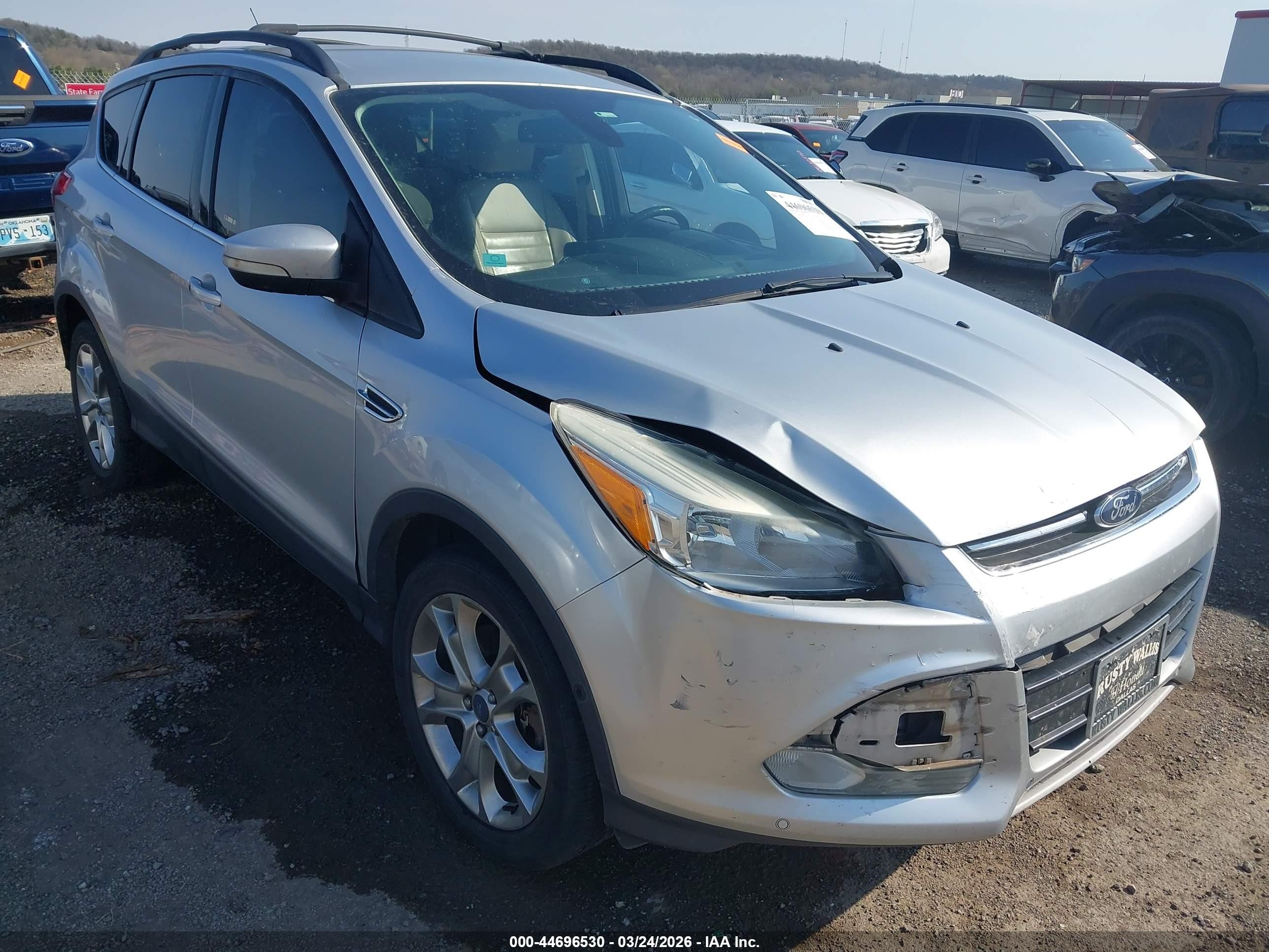 2013 Ford Escape Sel Silver vin: 1FMCU0H93DUA29071