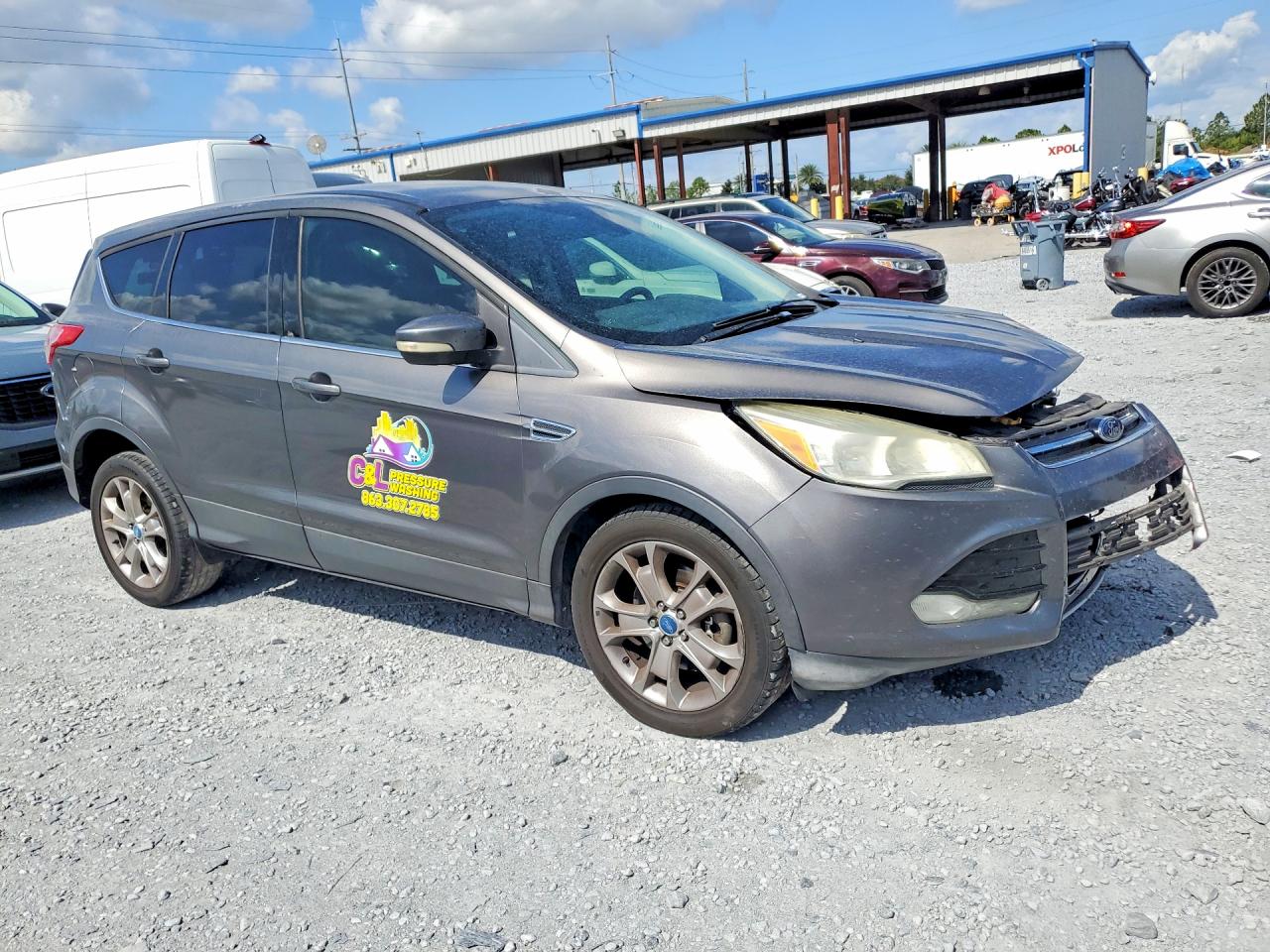 2013 Ford Escape Sel Gray vin: 1FMCU0H93DUA53709