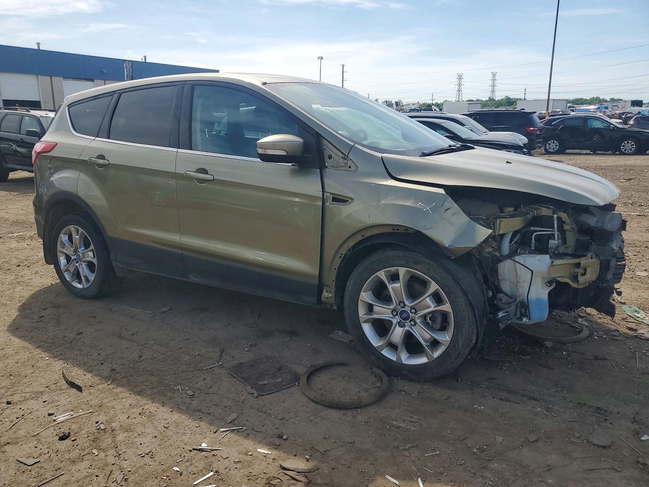 2013 Ford Escape Sel Green vin: 1FMCU0H93DUB38422