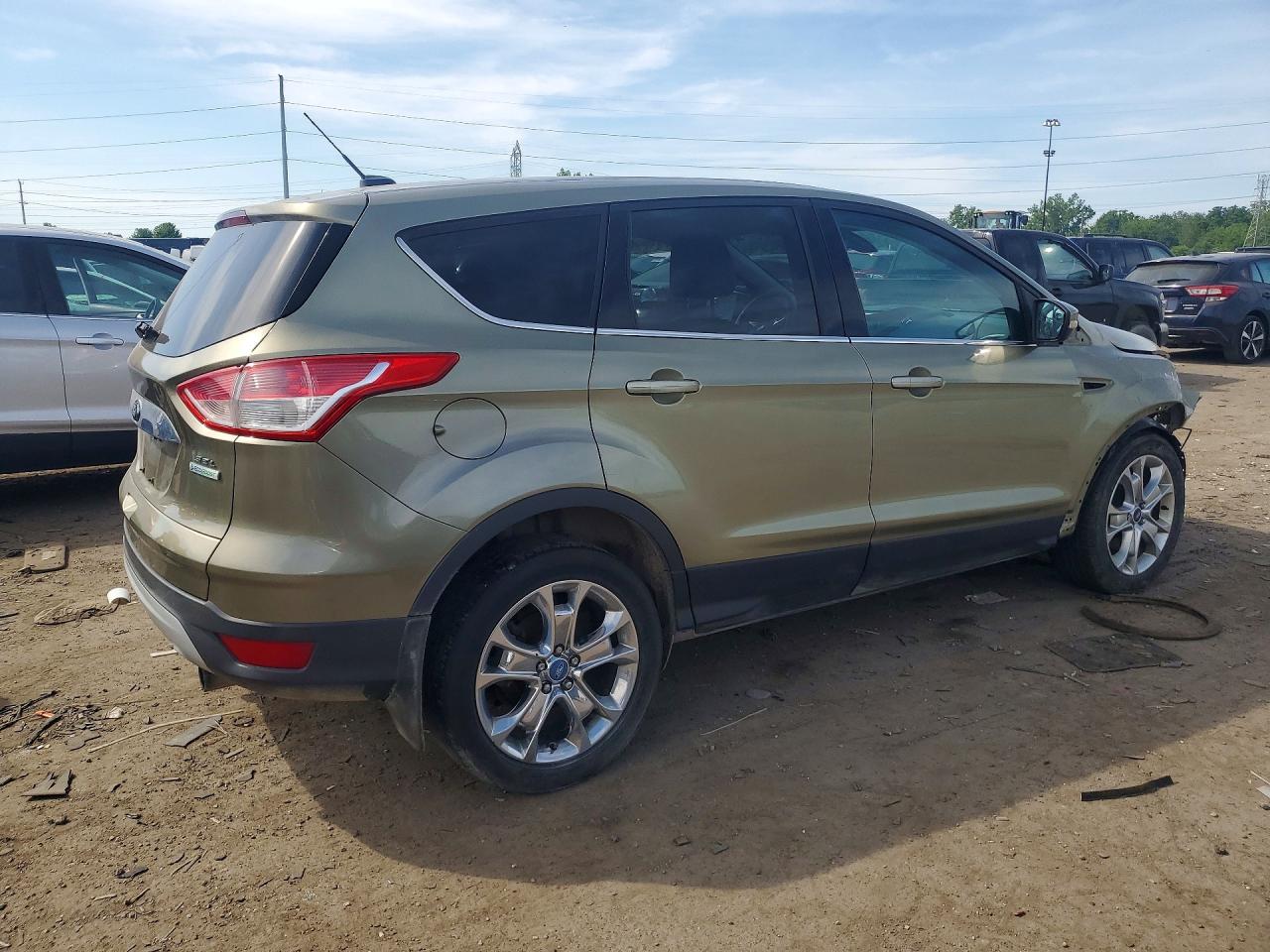 2013 Ford Escape Sel Green vin: 1FMCU0H93DUB38422