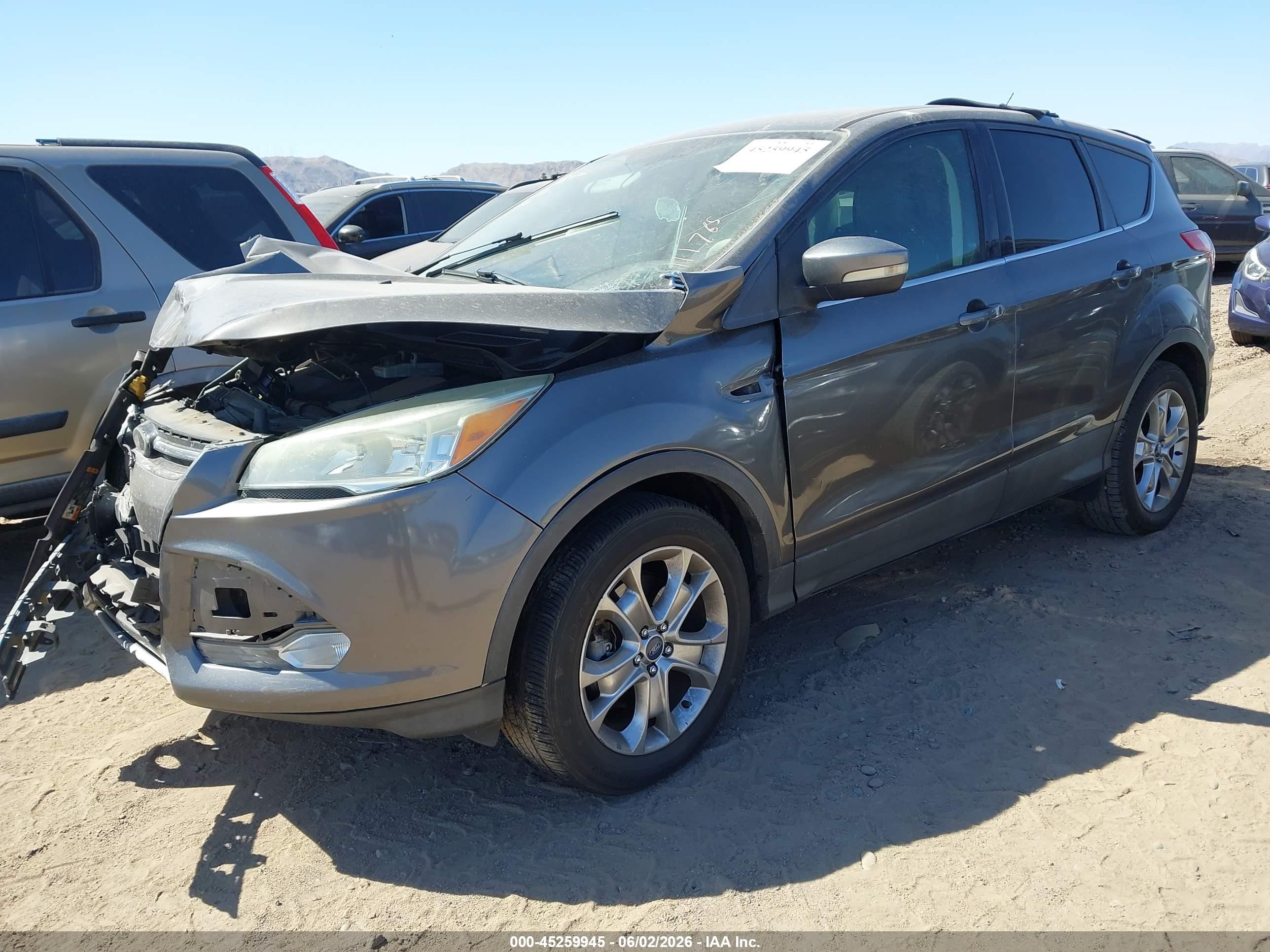 2013 Ford Escape Sel Gray vin: 1FMCU0H94DUA87240