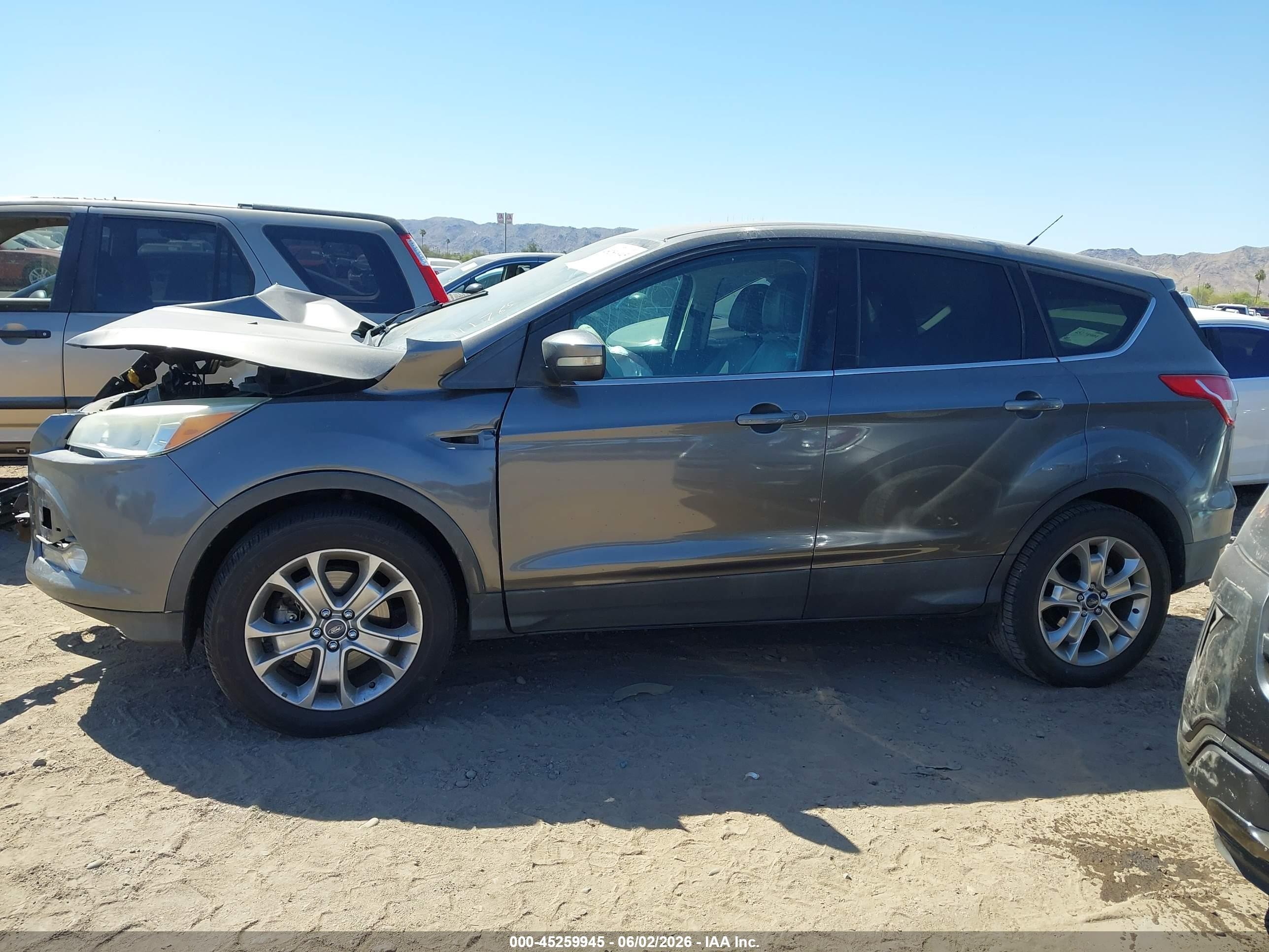 2013 Ford Escape Sel Gray vin: 1FMCU0H94DUA87240