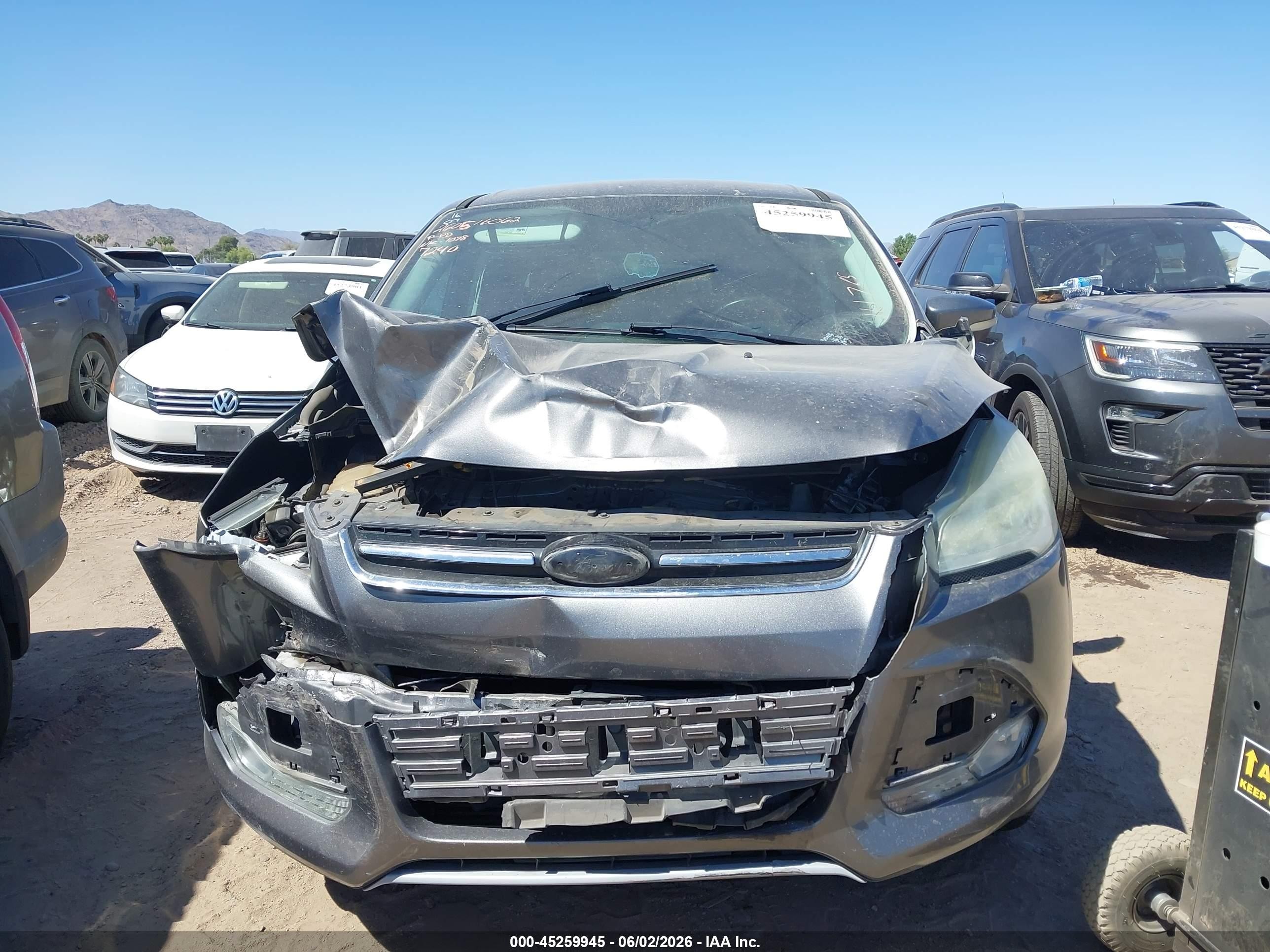 2013 Ford Escape Sel Gray vin: 1FMCU0H94DUA87240
