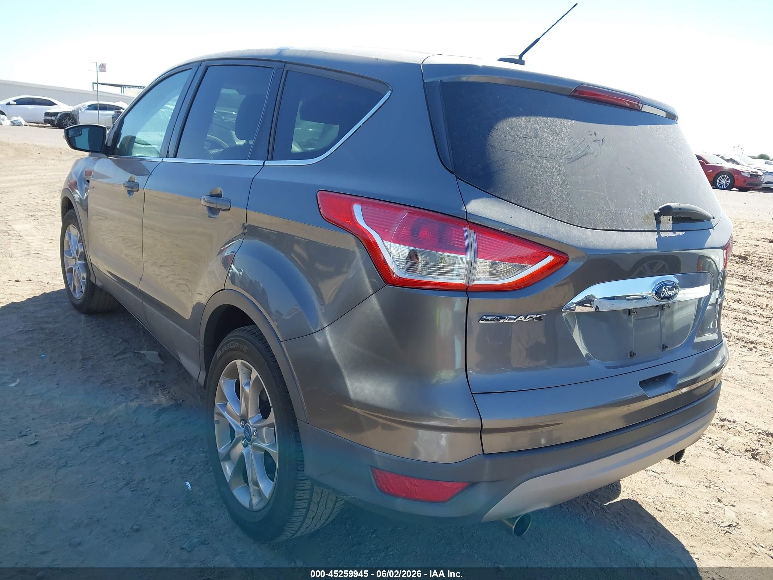 2013 Ford Escape Sel Gray vin: 1FMCU0H94DUA87240