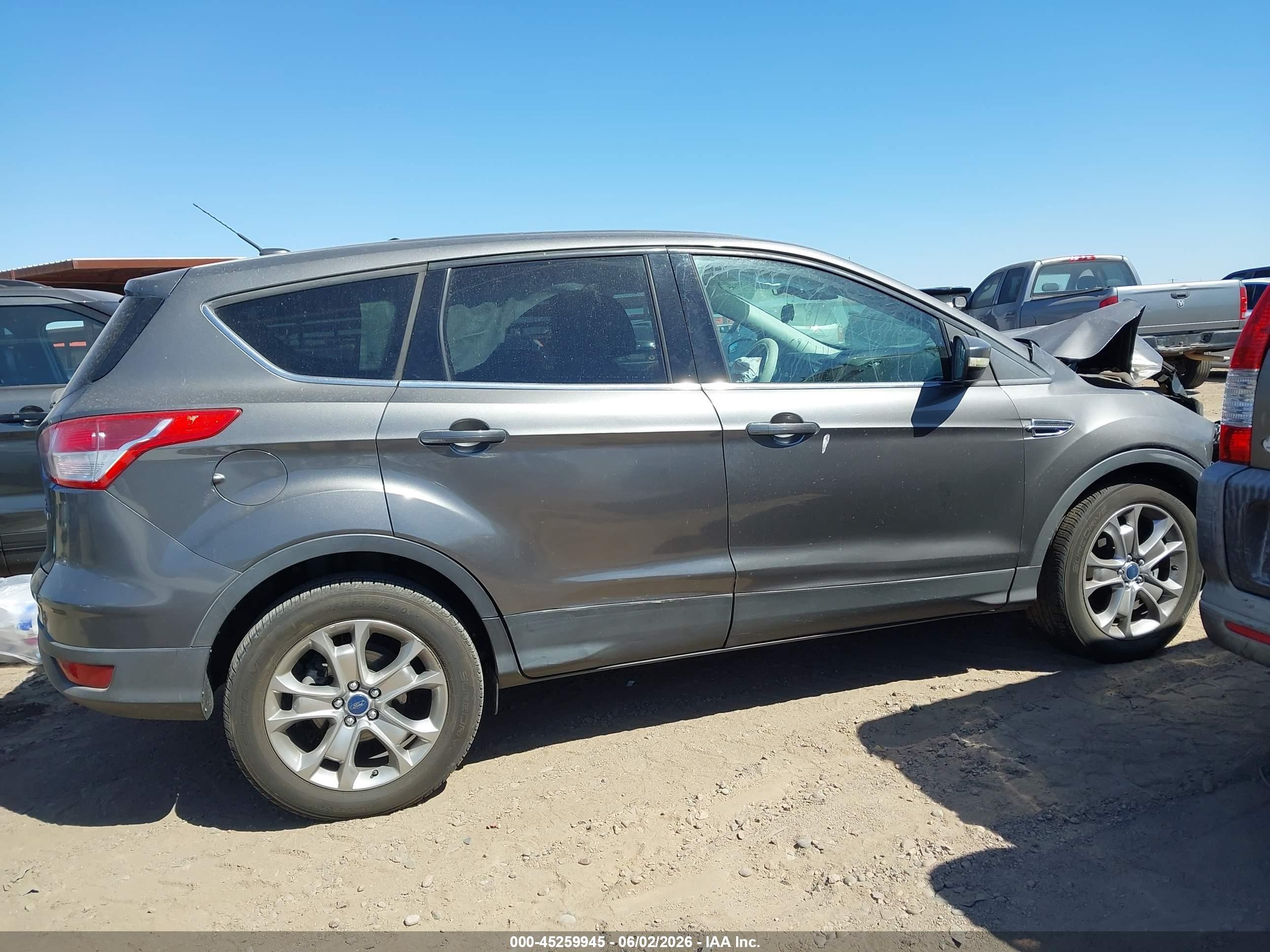 2013 Ford Escape Sel Gray vin: 1FMCU0H94DUA87240
