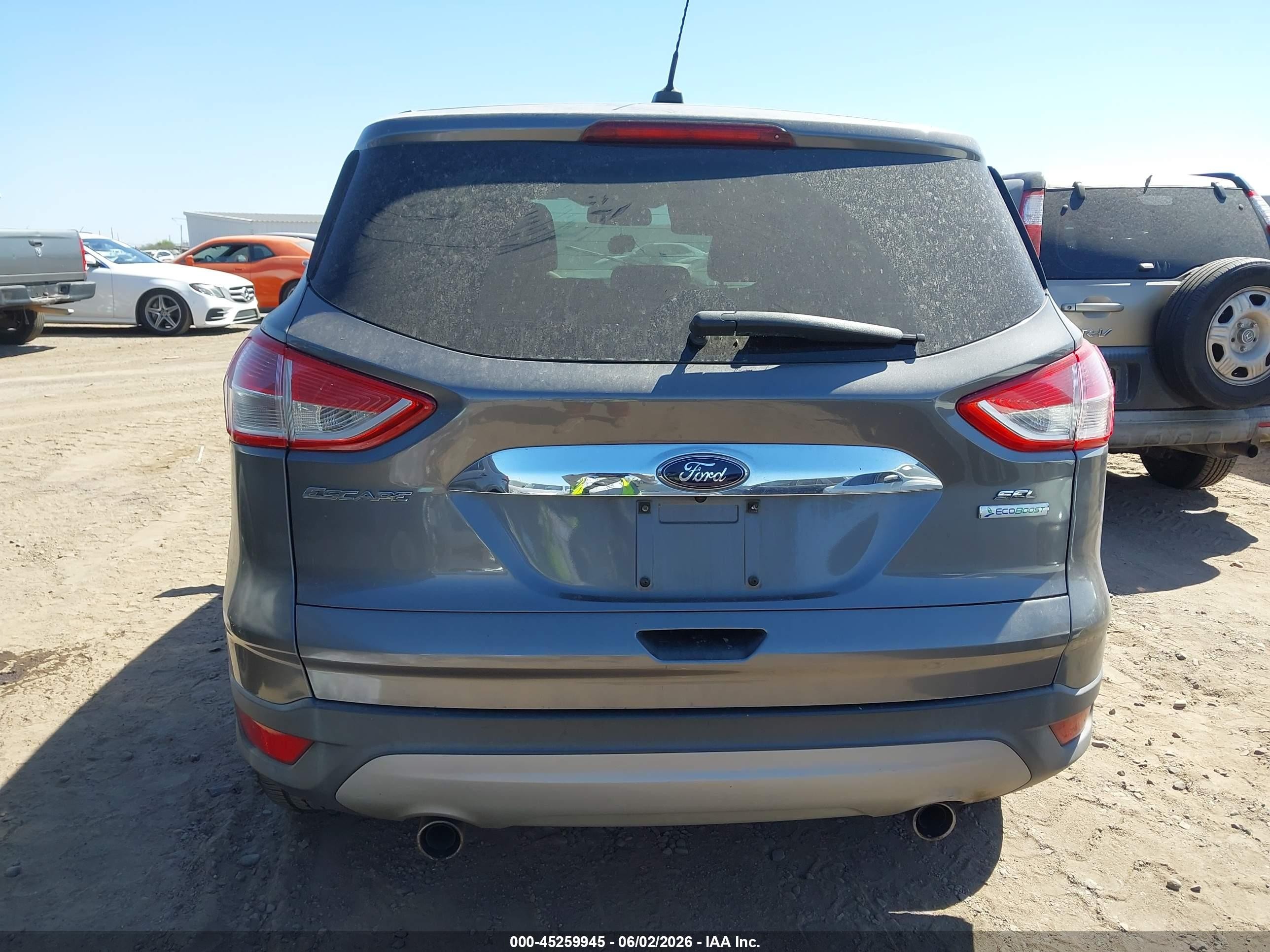2013 Ford Escape Sel Gray vin: 1FMCU0H94DUA87240