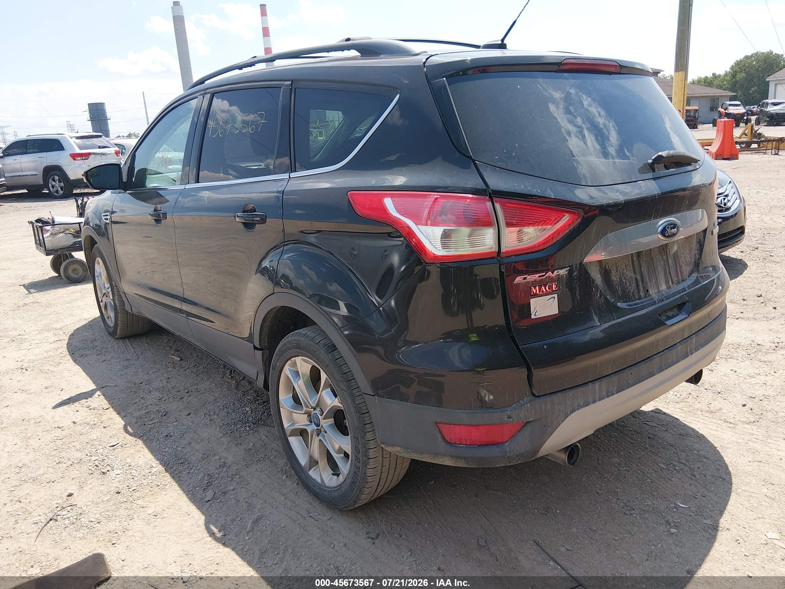 2013 Ford Escape Sel Black vin: 1FMCU0H94DUC44247