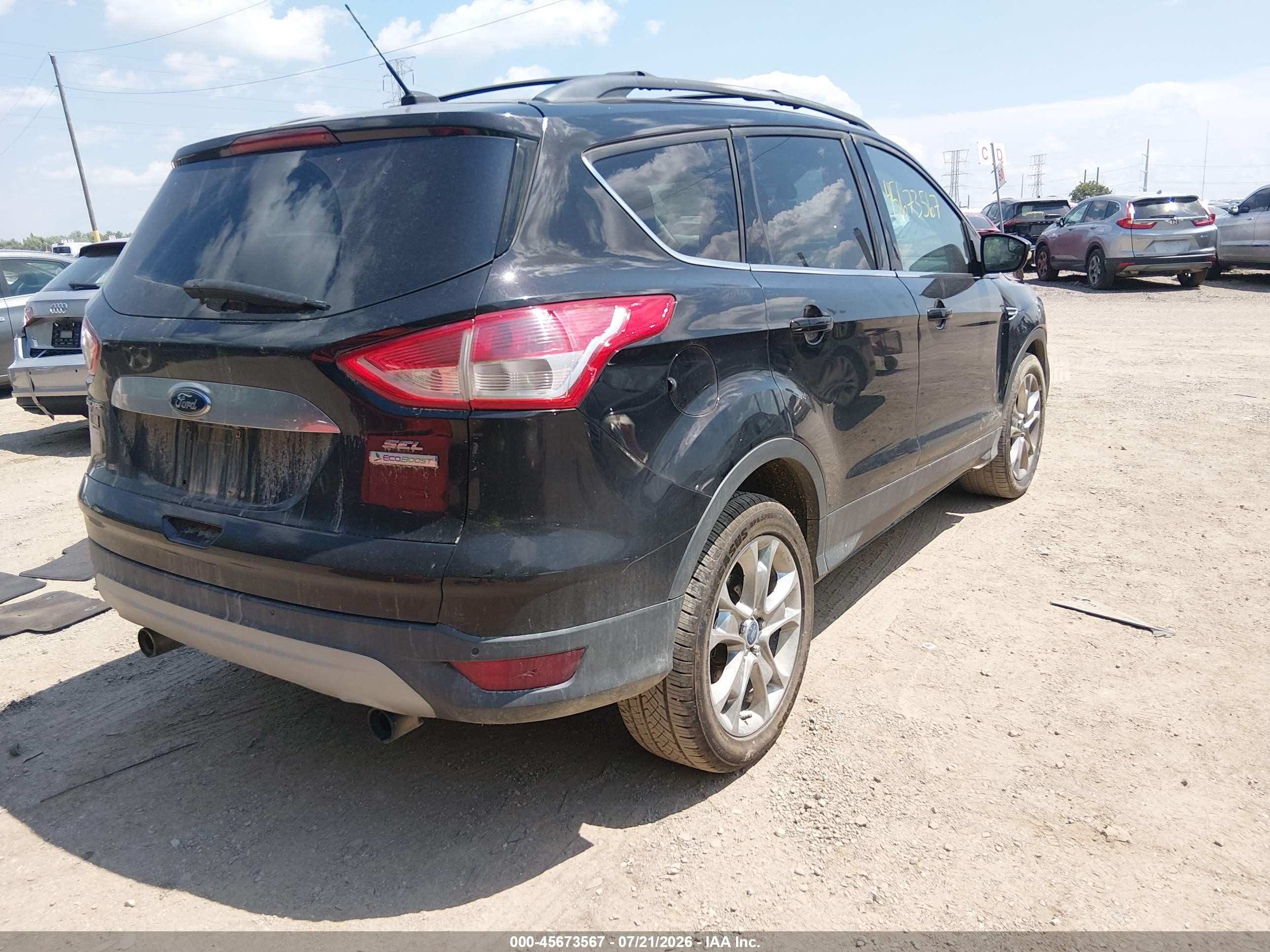 2013 Ford Escape Sel Black vin: 1FMCU0H94DUC44247