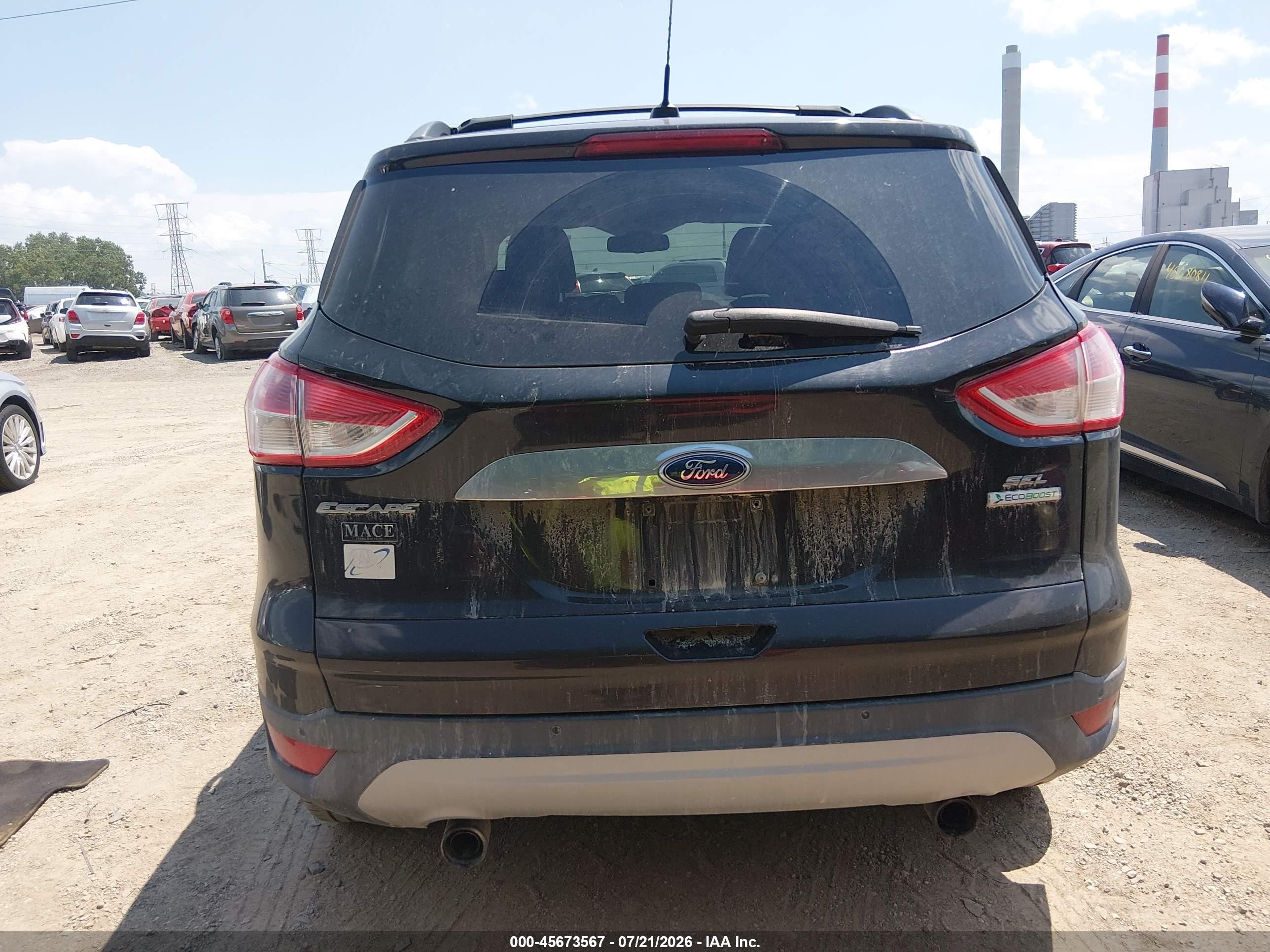 2013 Ford Escape Sel Black vin: 1FMCU0H94DUC44247