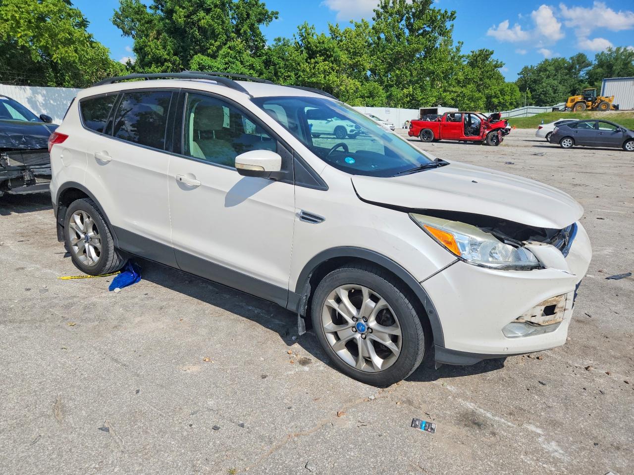 2013 Ford Escape Sel White vin: 1FMCU0H95DUA00977
