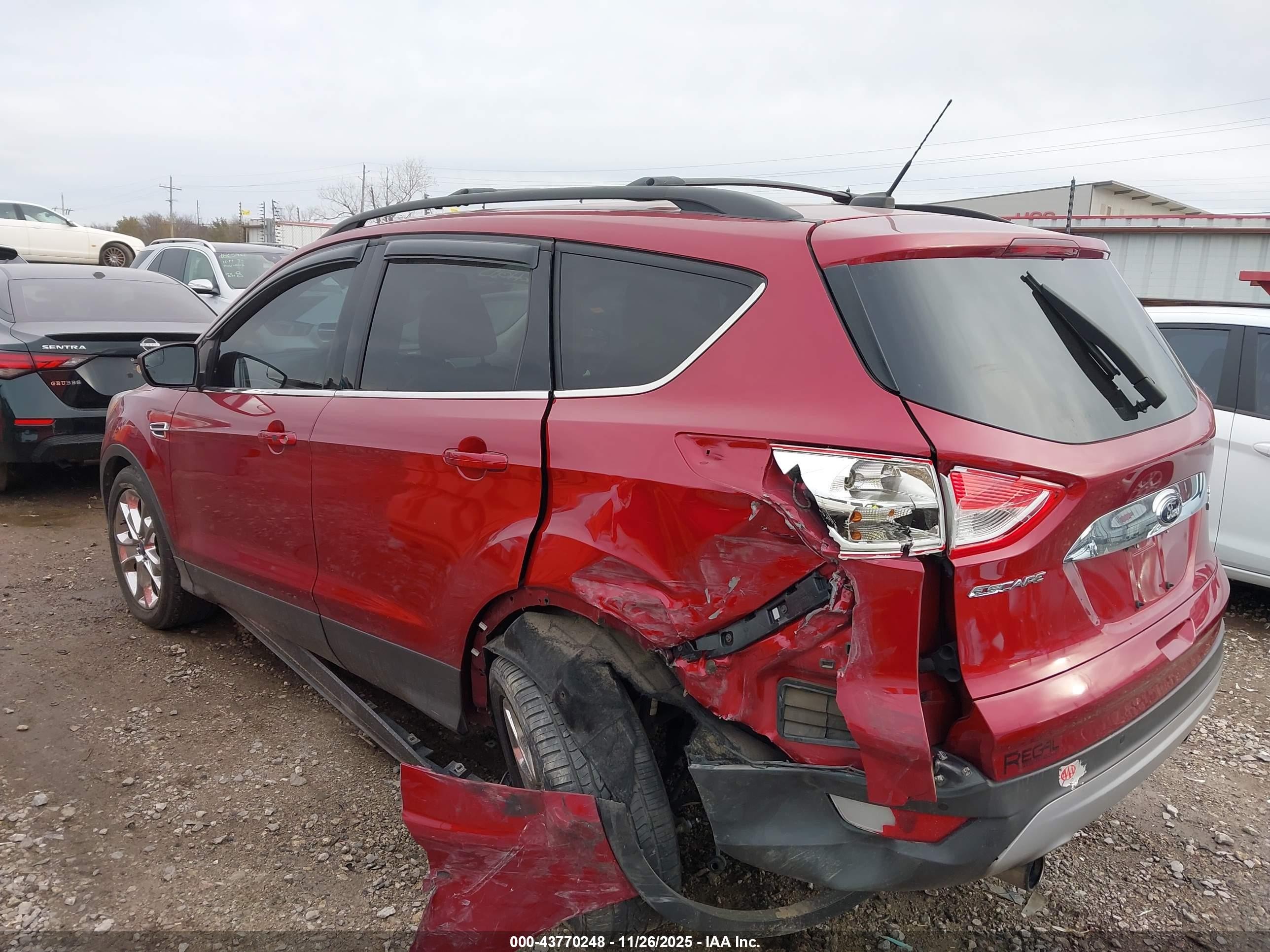 2013 Ford Escape Sel Red vin: 1FMCU0H95DUA46809