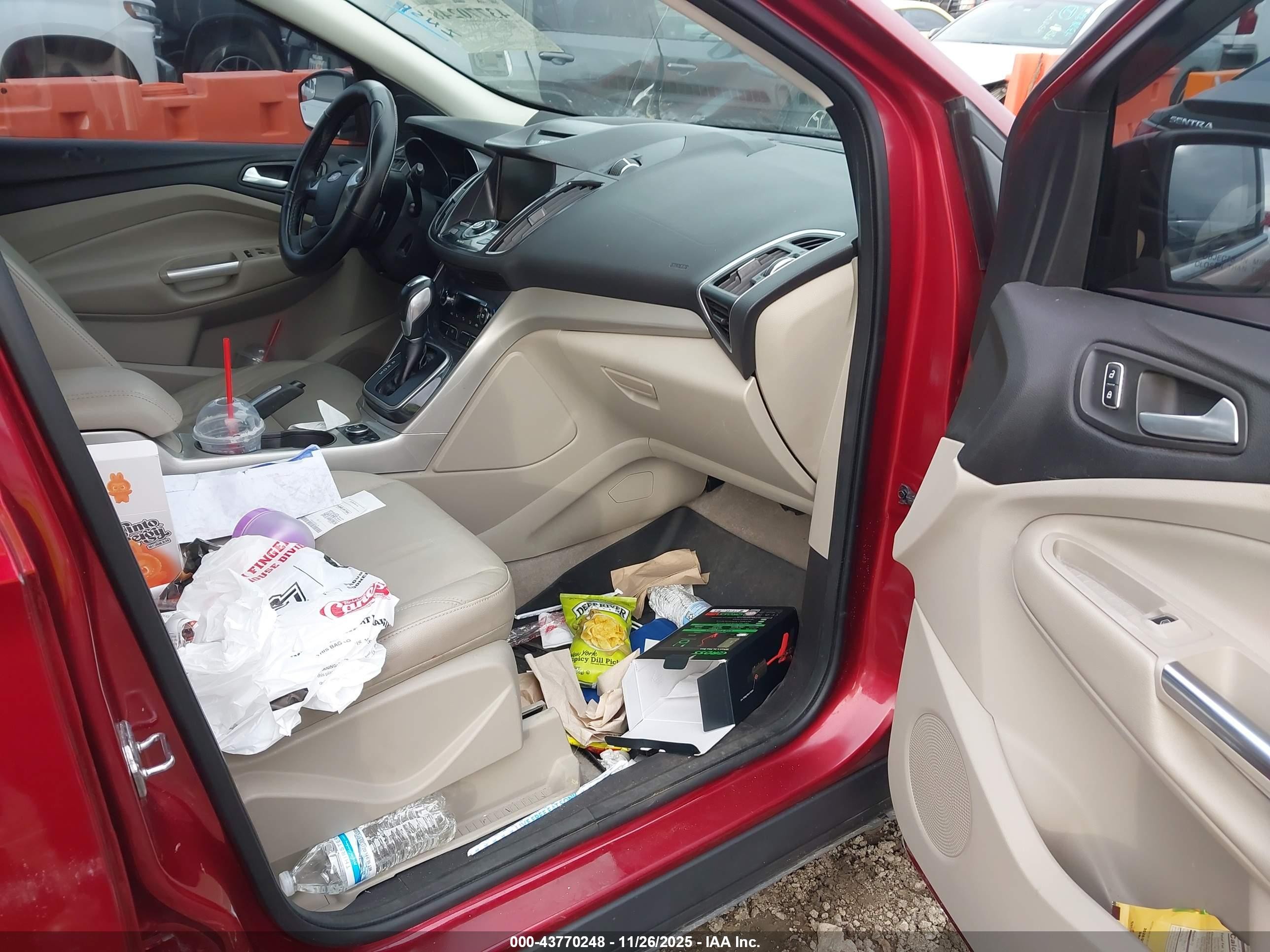 2013 Ford Escape Sel Red vin: 1FMCU0H95DUA46809