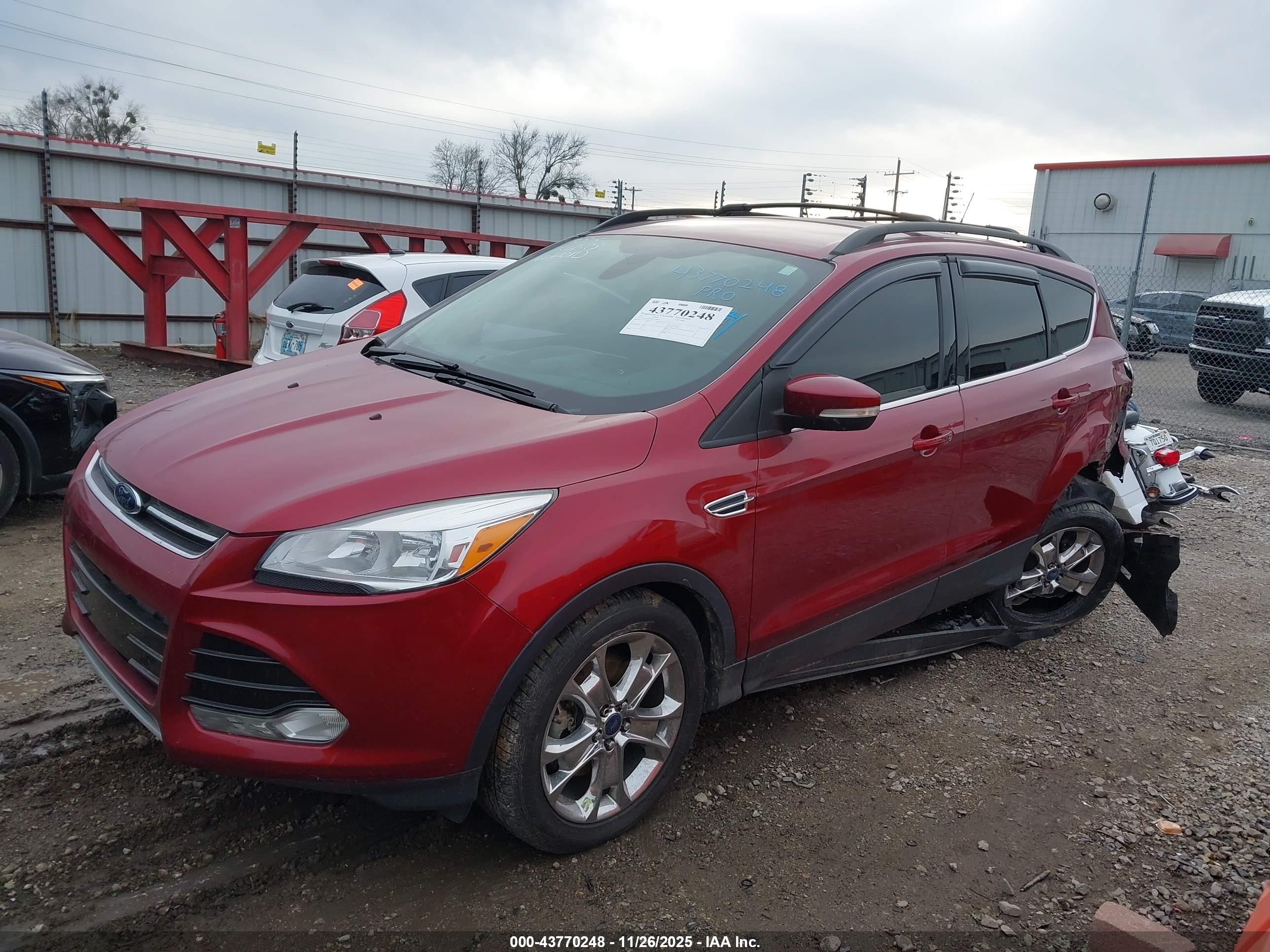 2013 Ford Escape Sel Red vin: 1FMCU0H95DUA46809